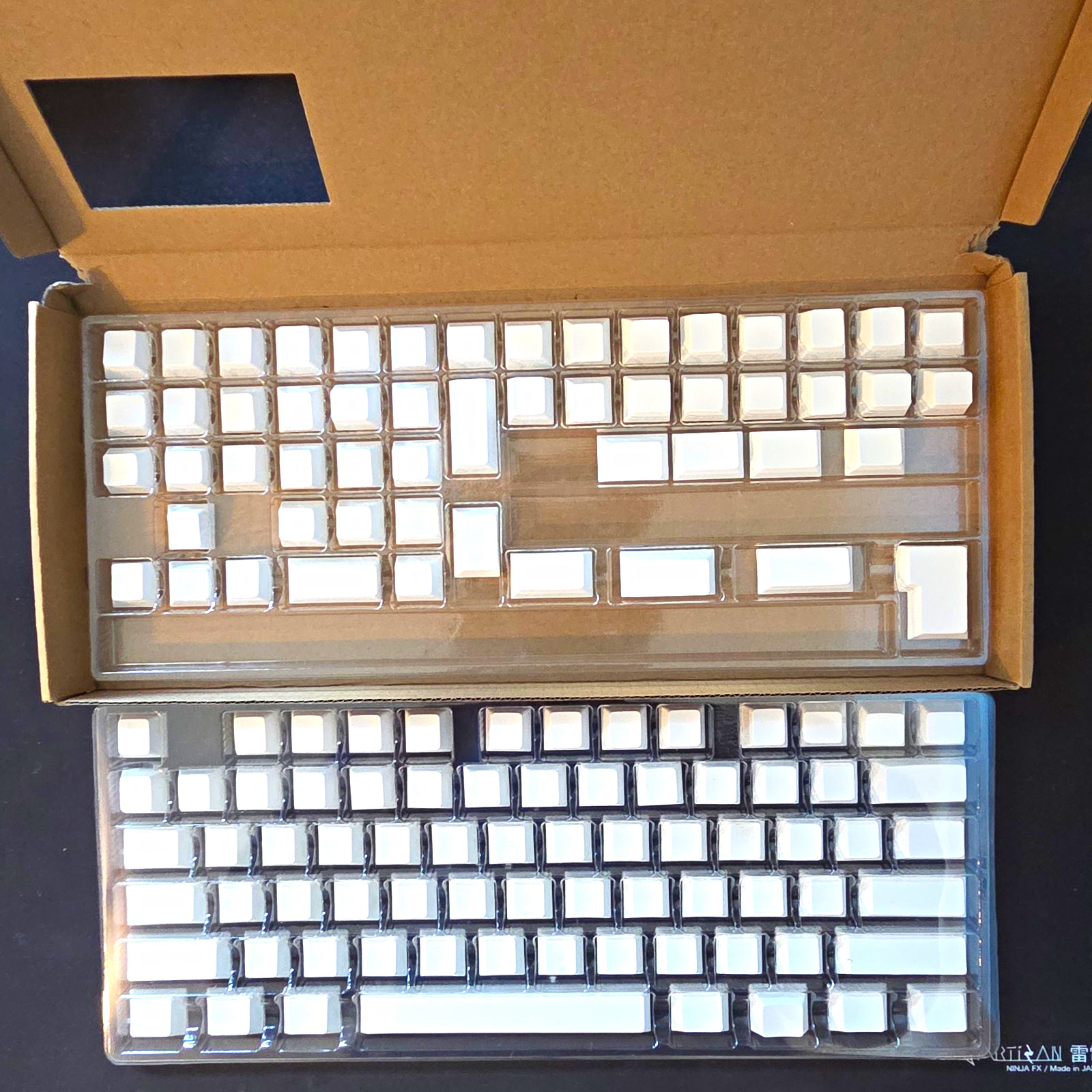 Cherry MX Profile White, Blank PBT Keycaps, 128 peices, for mechanical keyboard