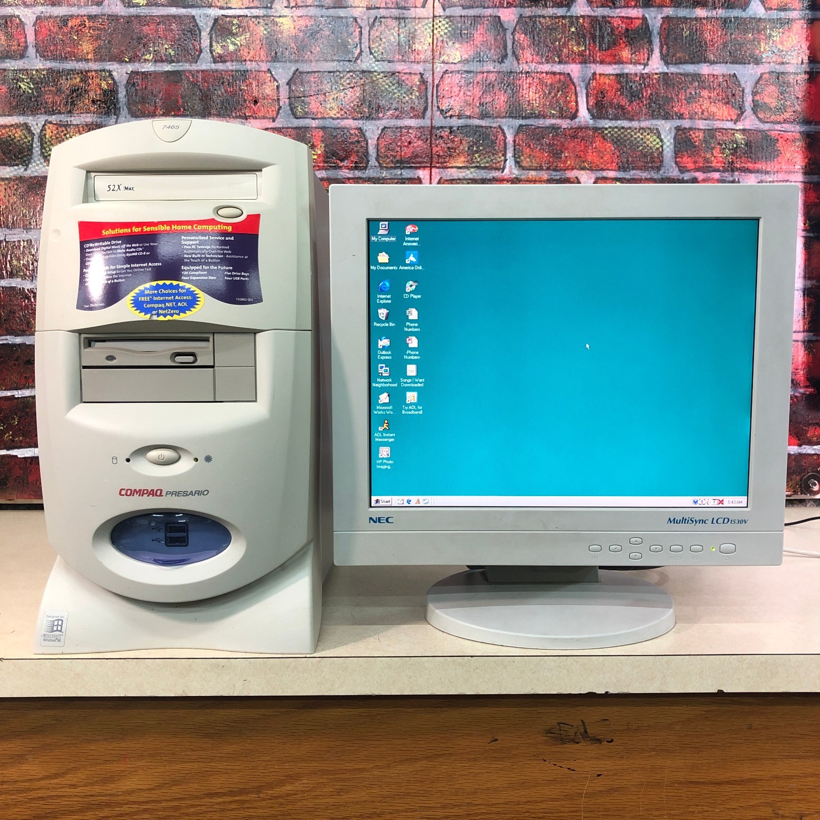 Compaq Presario Retro Gaming Desktop PC AMD-K6 CPU 248MB RAM (Windows 98 SE)