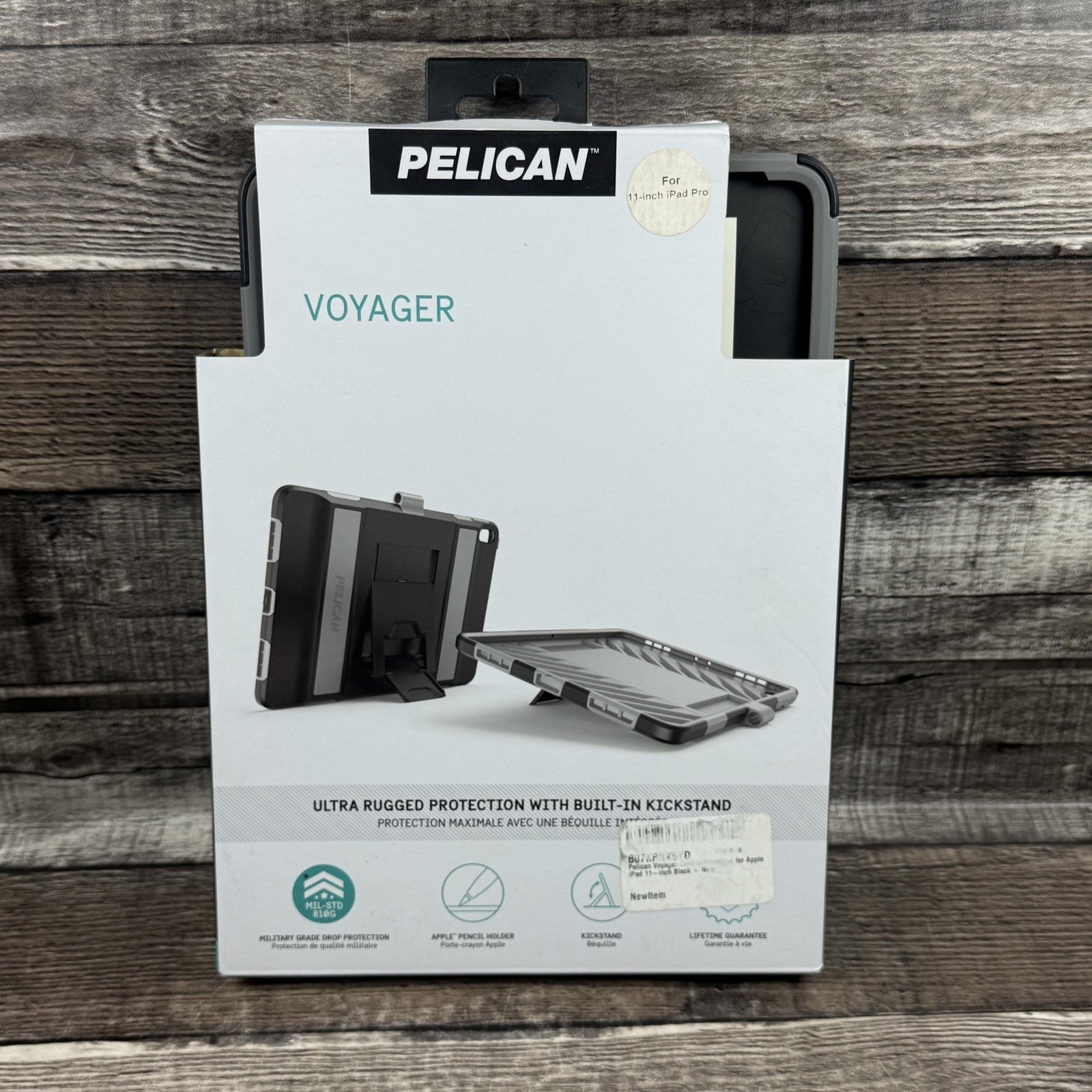 Pelican Voyager Rugged Case Black For IPad Pro 11in Kickstand Pencil Holder