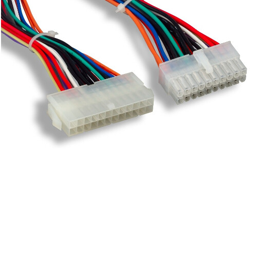 Kentek 6 inch DC Power Cable PC Motherboard 24 Pin Male to 20 Pin Female 18 AWG
