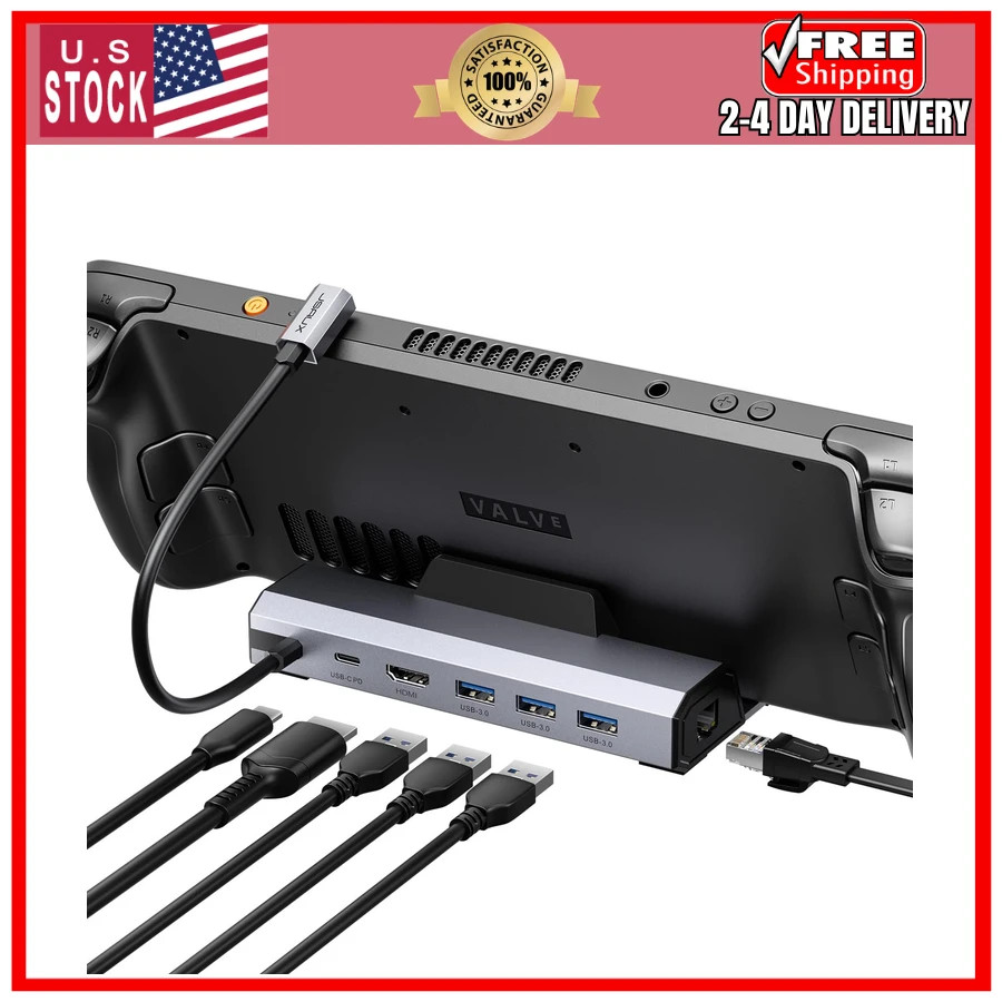 JSAUX 6-in-1 Docking Station for Steam Deck/ROG Ally X/Legion Go S-HB0603