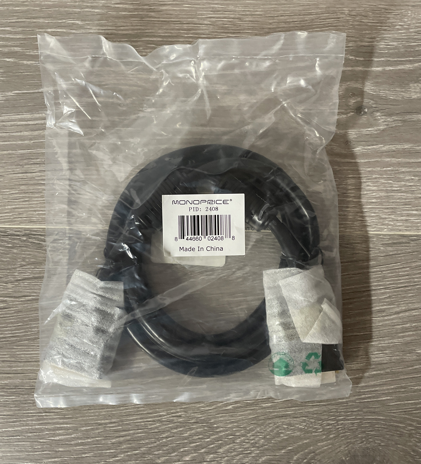 Brand New Monoprice 2408 6ft 28AWG CL2 Dual Link DVI-D Cable