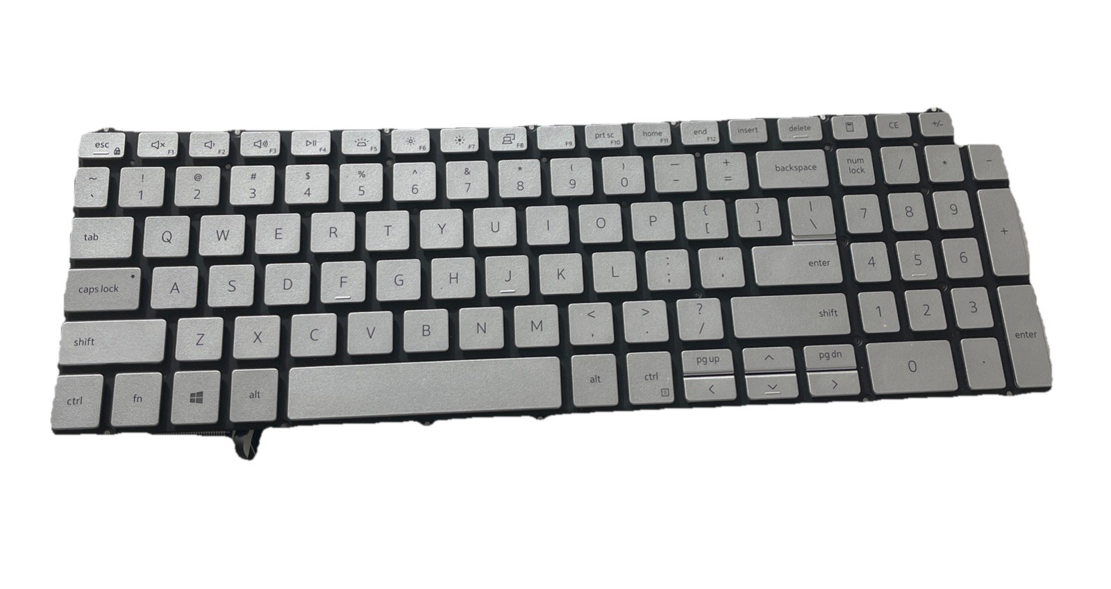Silver Backlit Keyboard for Dell Inspiron 7590 7591 7791 Laptops - GMXMJ Au KT1