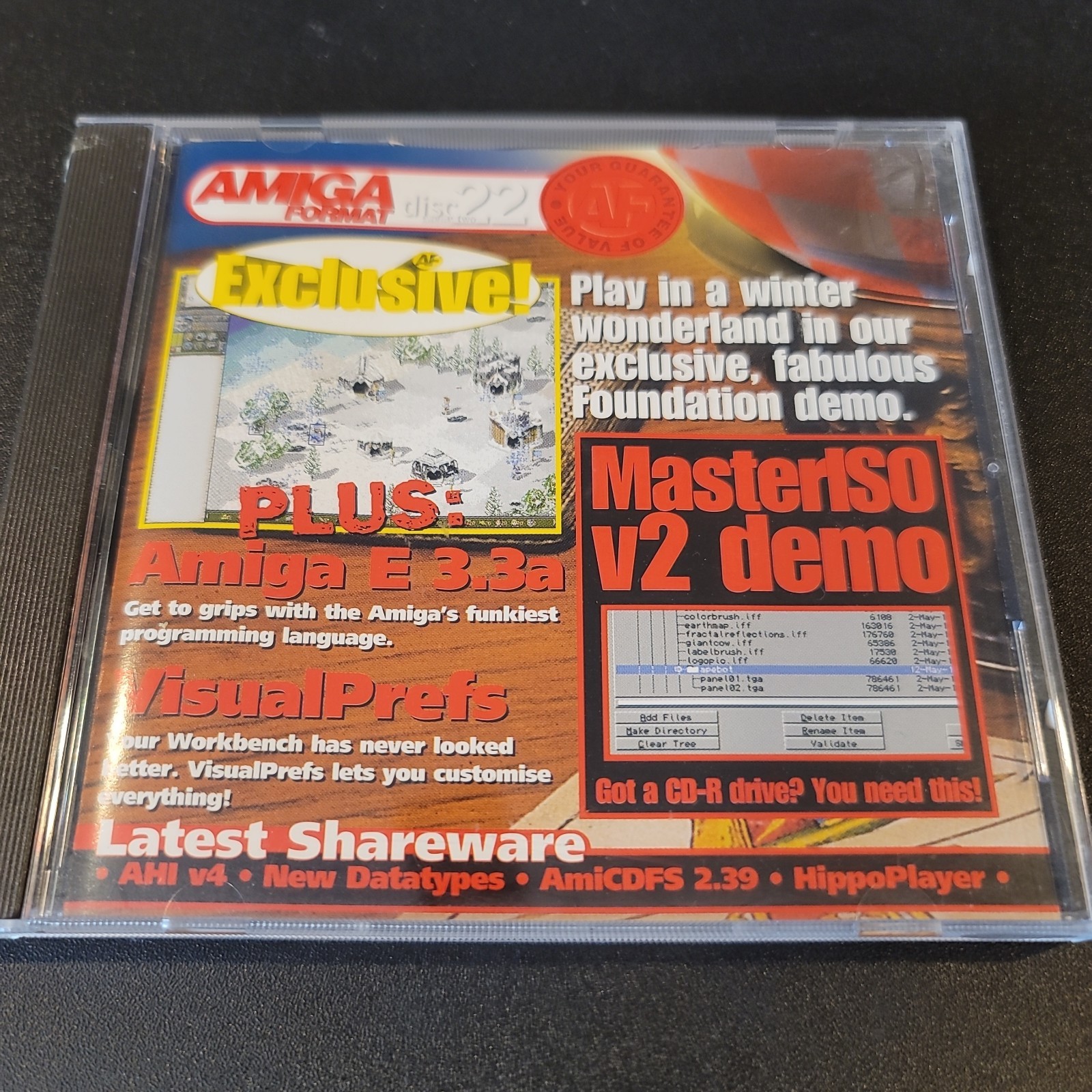 AMIGA Format Disc 22 MasterISO AMIGA E 3.3a c1998 Made In UK Computer Vintage