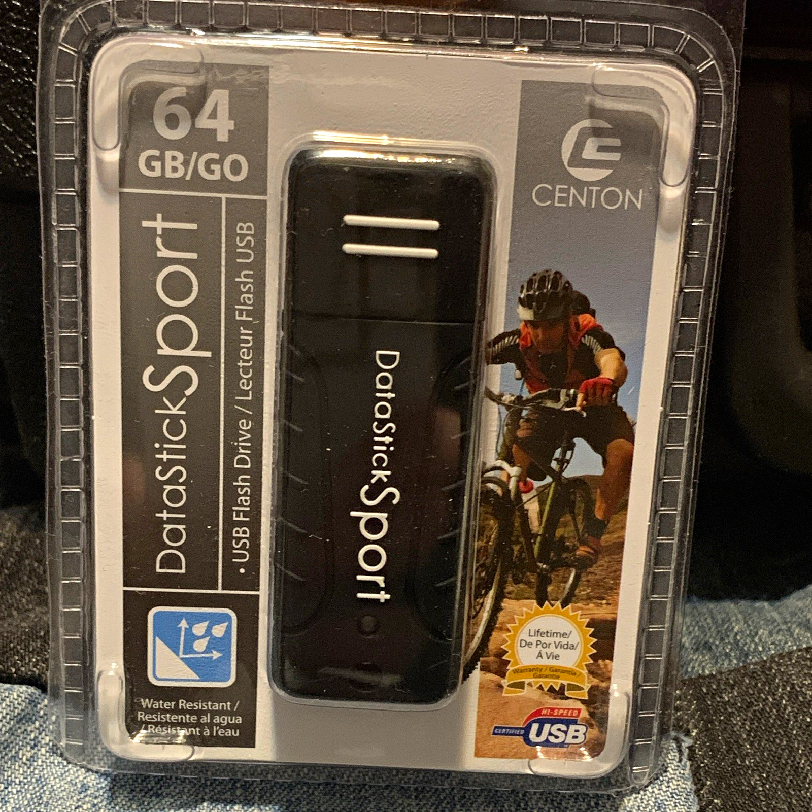 3Xnew CentonDataStick Sport64GB WaterResistantUSBFlashDrive, Blackplus2gbMicroSD