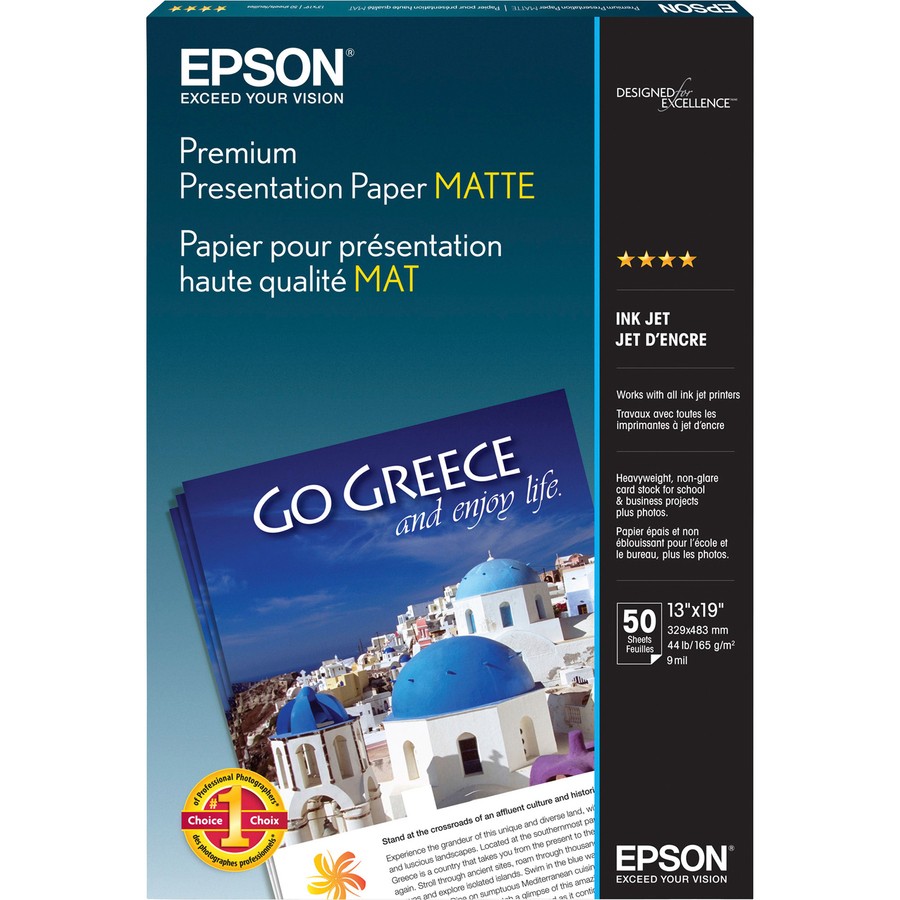 EPSON S041263 Premium Presentation Paper Matte 13x19 A3+ Super B 50 Sheets