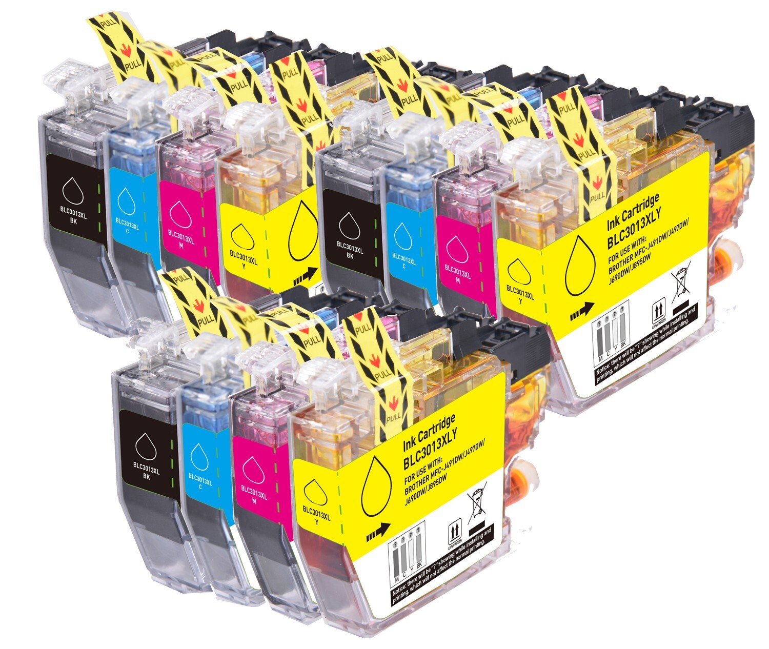 12 PK Premium Ink fits Brother LC3013 Series MFC-J497DW MFC-J690DW MFC-J895DW