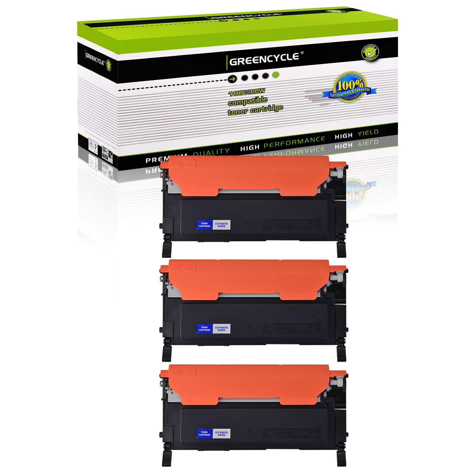3PK Black CLT-409S TONER For Samsung Color CLP-315 CLP-3170 CLX-3170n CLX-3170fn