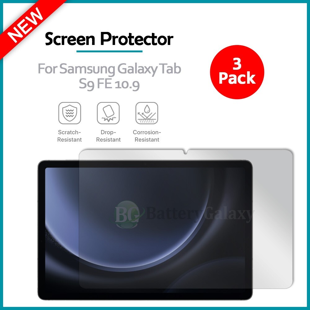 3-Pack LCD Ultra Clear HD Screen Protector for Samsung Galaxy Tab S9 FE 10.9