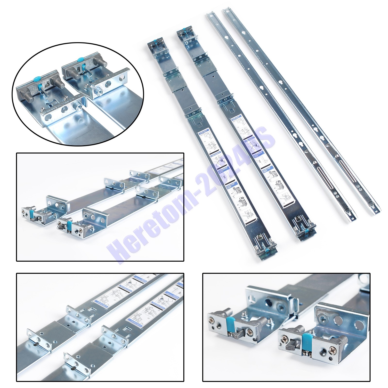 Dell PowerEdge R430 R620 R630 R640 R740 1U Static Ready Rails Kit 053D7M 53D7M