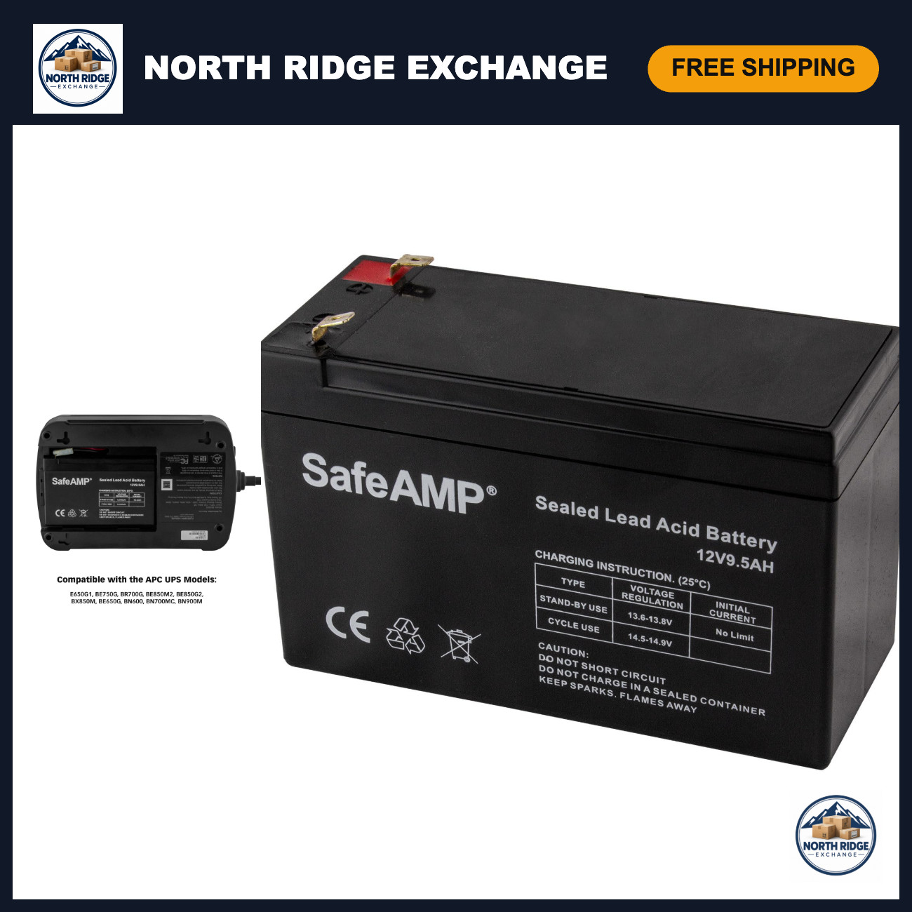 12V 9.5Ah UPS Battery Replacement for APC Models - Reliable Power Backup