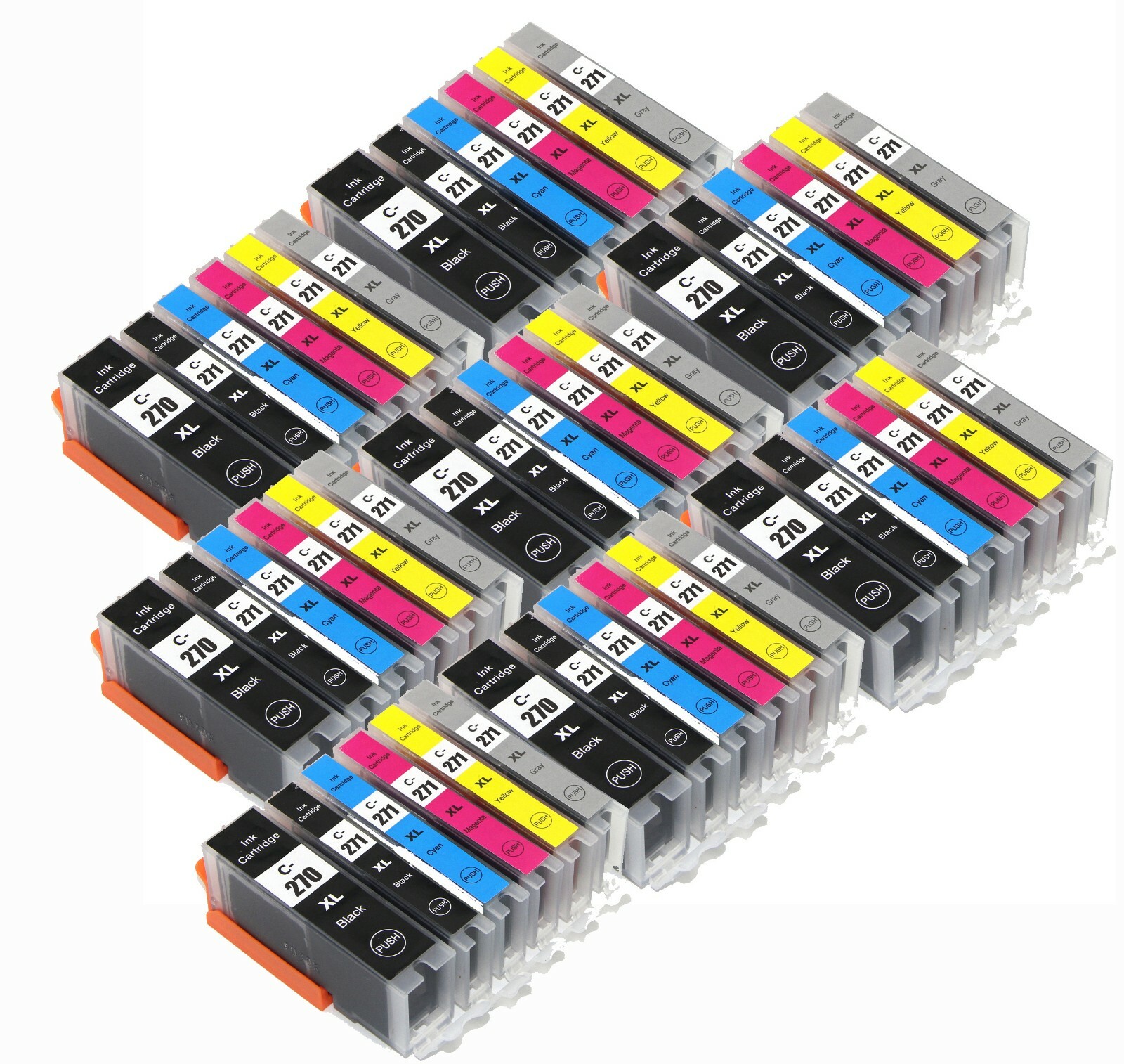48PK PGI-270 CLI-271 XL Ink Cartridges + LED chip for Canon TS8020 TS9020 MG7700