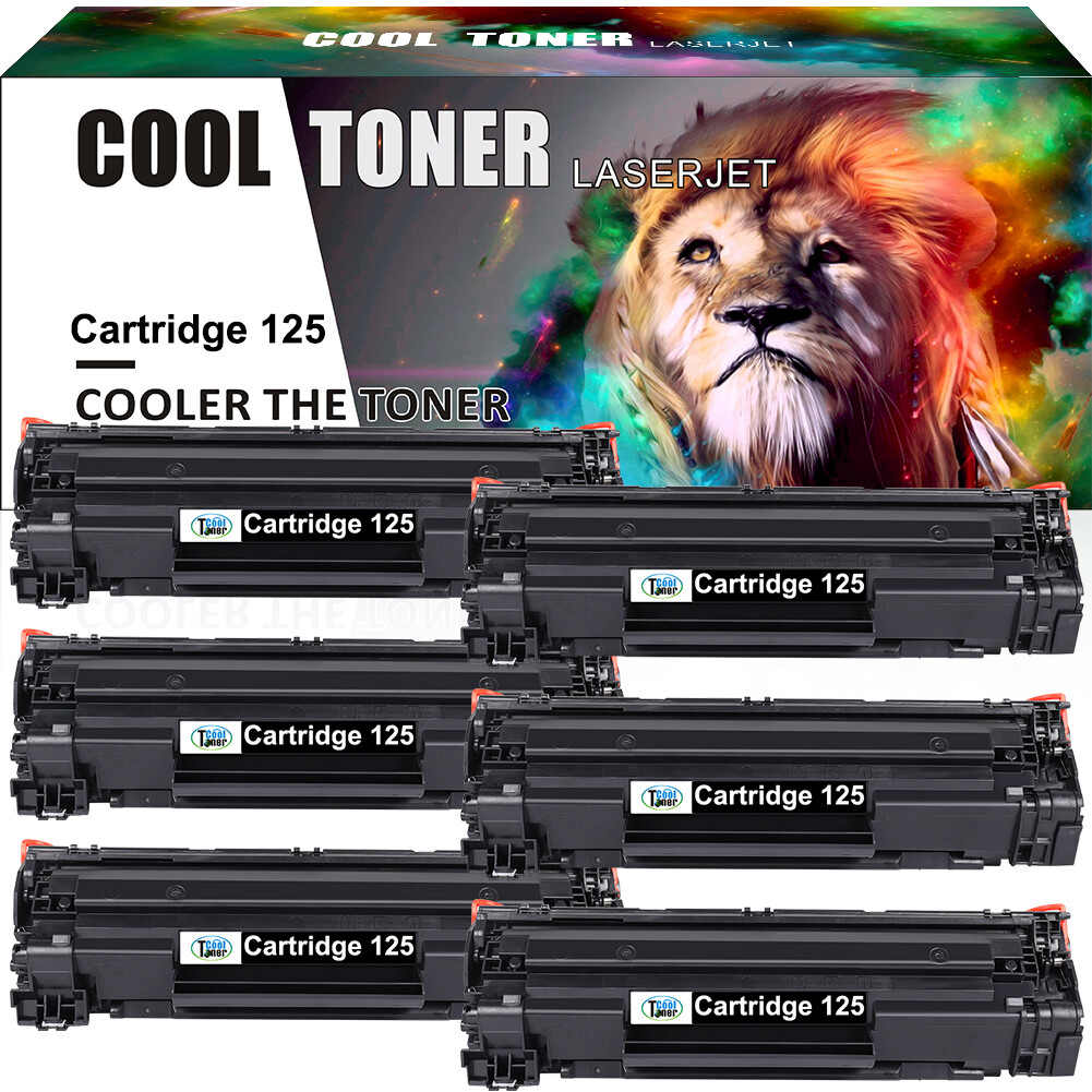 6 Pack CRG-125 Toner Cartridge for Canon 125 ImageClass LBP6000 LBP6030w MF3010