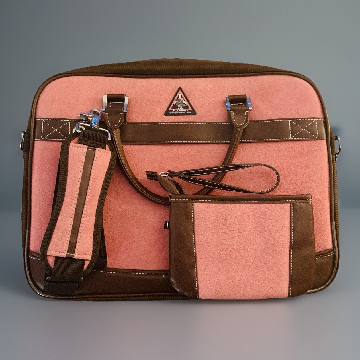 Mobile Edge 16" Laptop Bag, Scanfast Checkpoint Friendly, Pink Suede Carry-On
