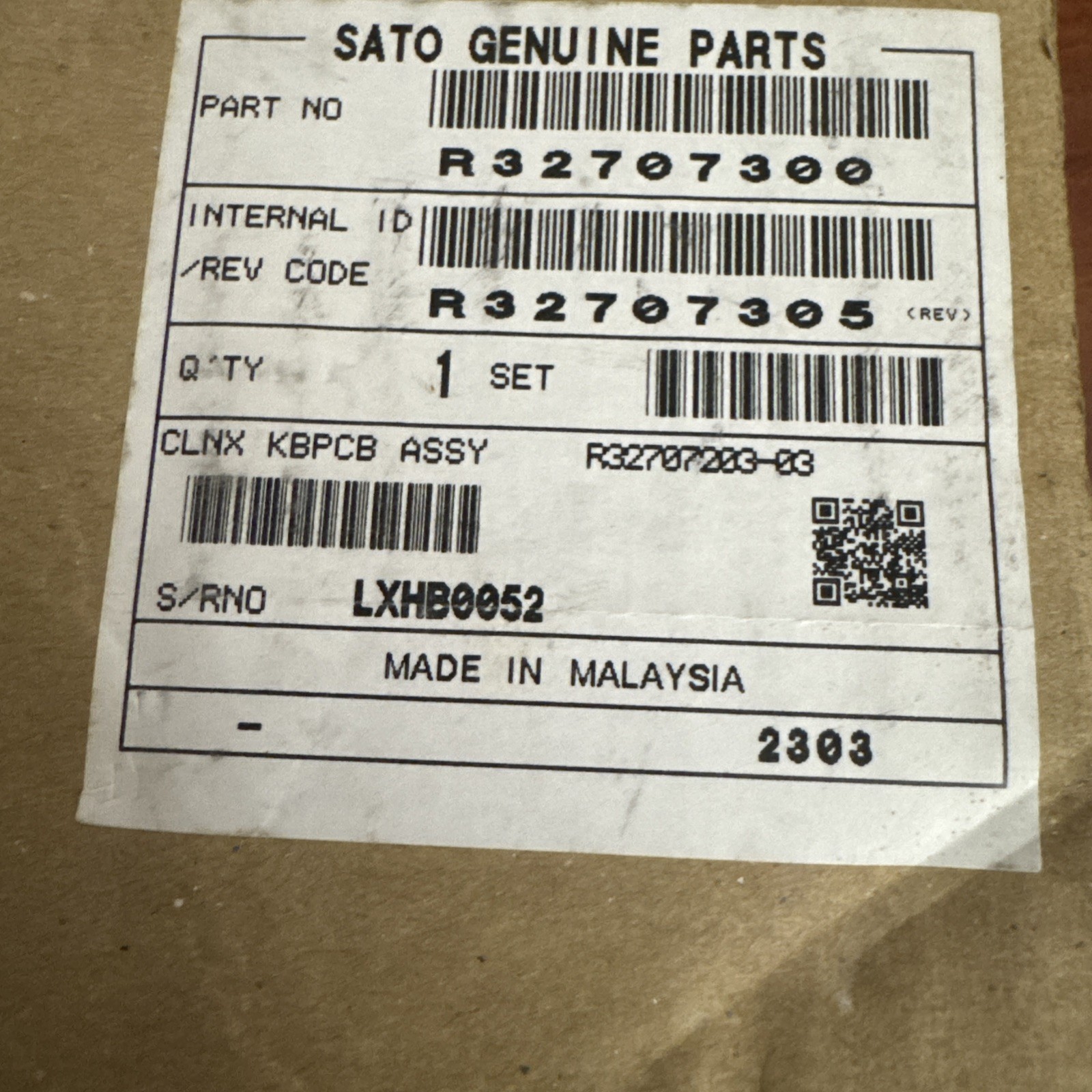 R32707300 SATO CL4NX / CL4NX Plus Display Panel PCB