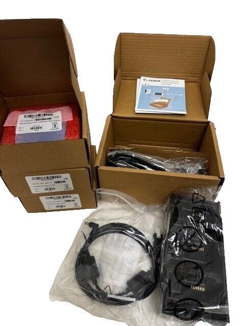 Zebra 3-Slot Battery Charger SAC-MPP-3BCHGUS1-01 and 2 batteries -NEW