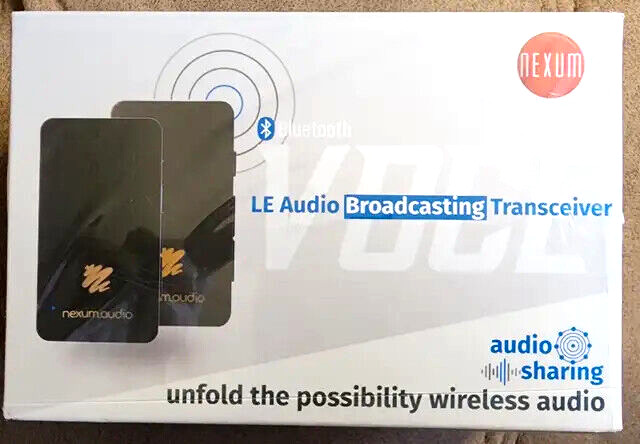 New NEXUM VOCE Bluetooth 5.2 Transmitter & Receiver USB Dongle High Resolution