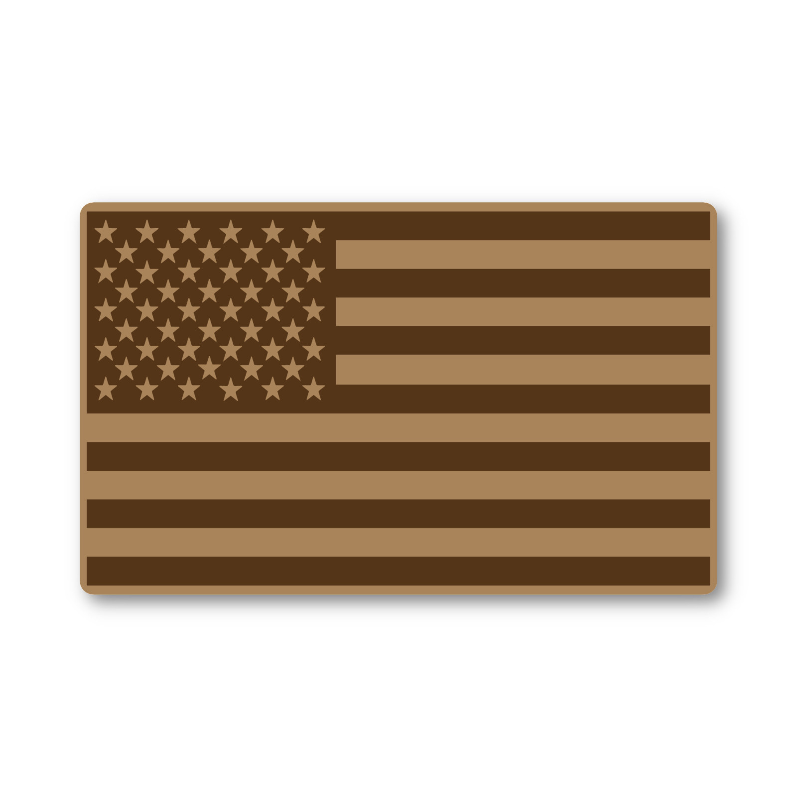 Subdued American Flag Sticker - Desert Tan Flag Decals for Laptops & Tumblers