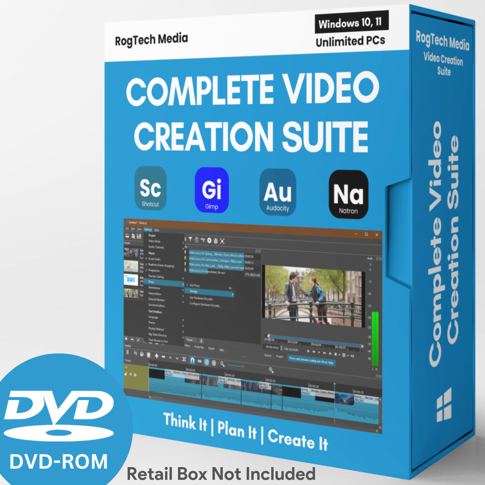 Full Online Video Creation Suite. Audio, Video, After Effects, Photo Editing DVD