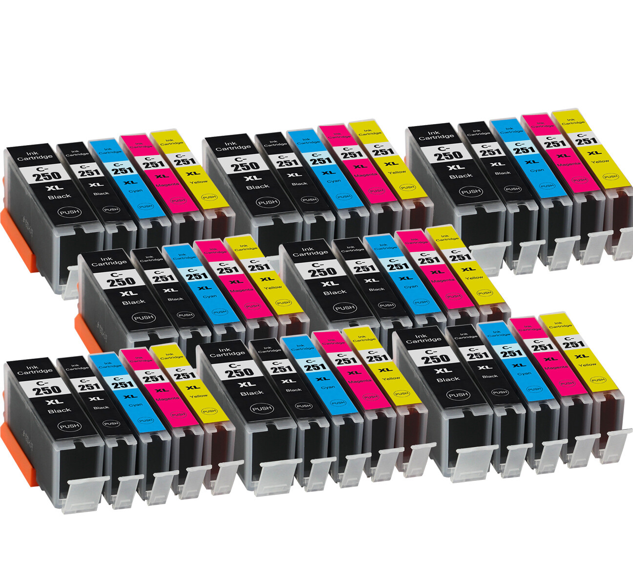 40PK XL Ink Tanks + chip for Canon PGI 250 CLI 251 MG6620 MX922 iX6820 iP7220