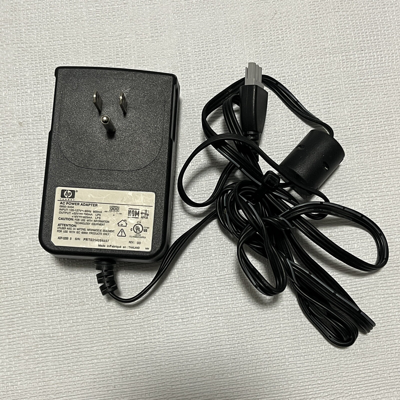 HP PhotoSmart Printer D7200 AC Power Adapter 0950-4404