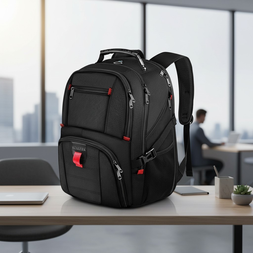 Versatile Business Laptop Backpack - Water-Resistant, Fits 17-Inch Computers
