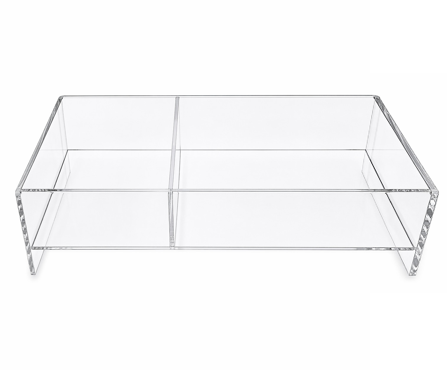 Clear Acrylic Riser Desk Shelf Display Table Platform Stand