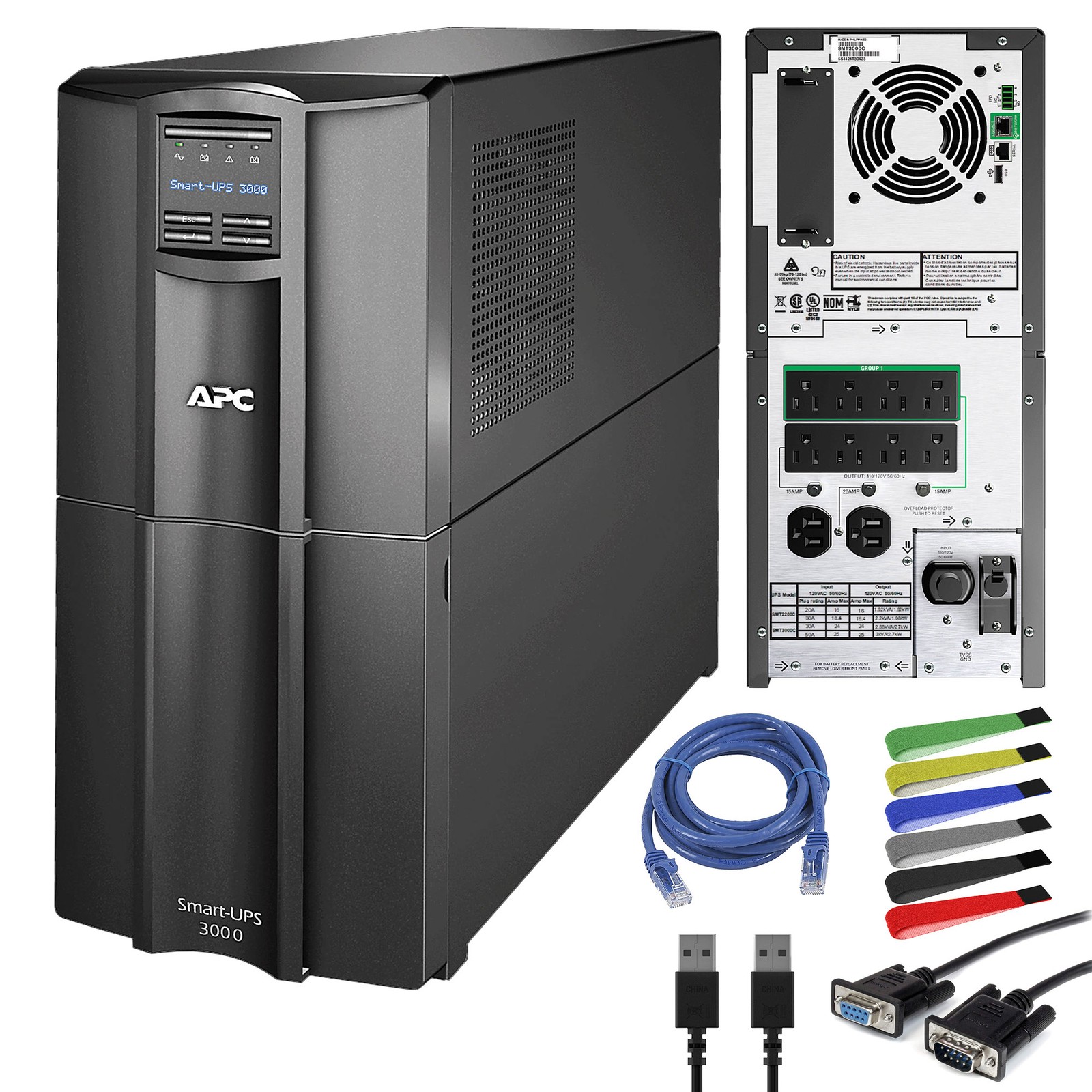 APC 3000VA Smart UPS with SmartConnect, SMT3000C Sinewave UPS Battery Backup