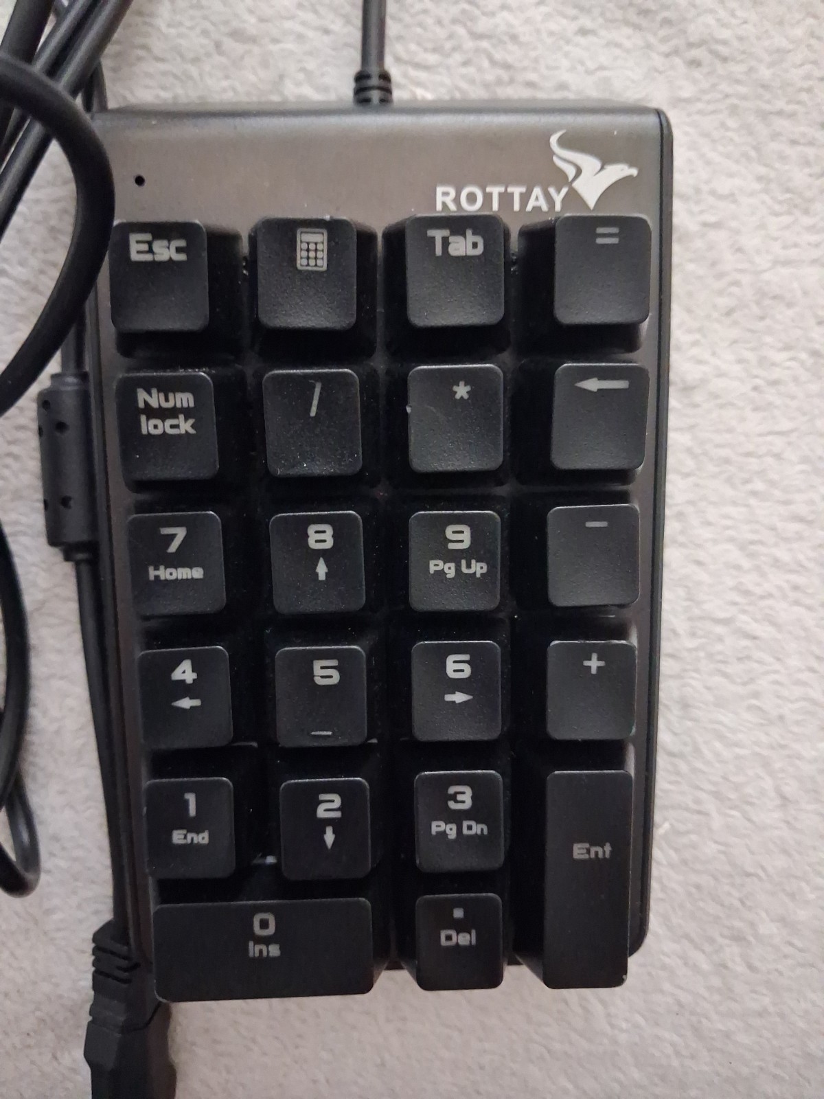 Rottay 22-Key Mechanical Numeric Keypad Wired USB Backlit