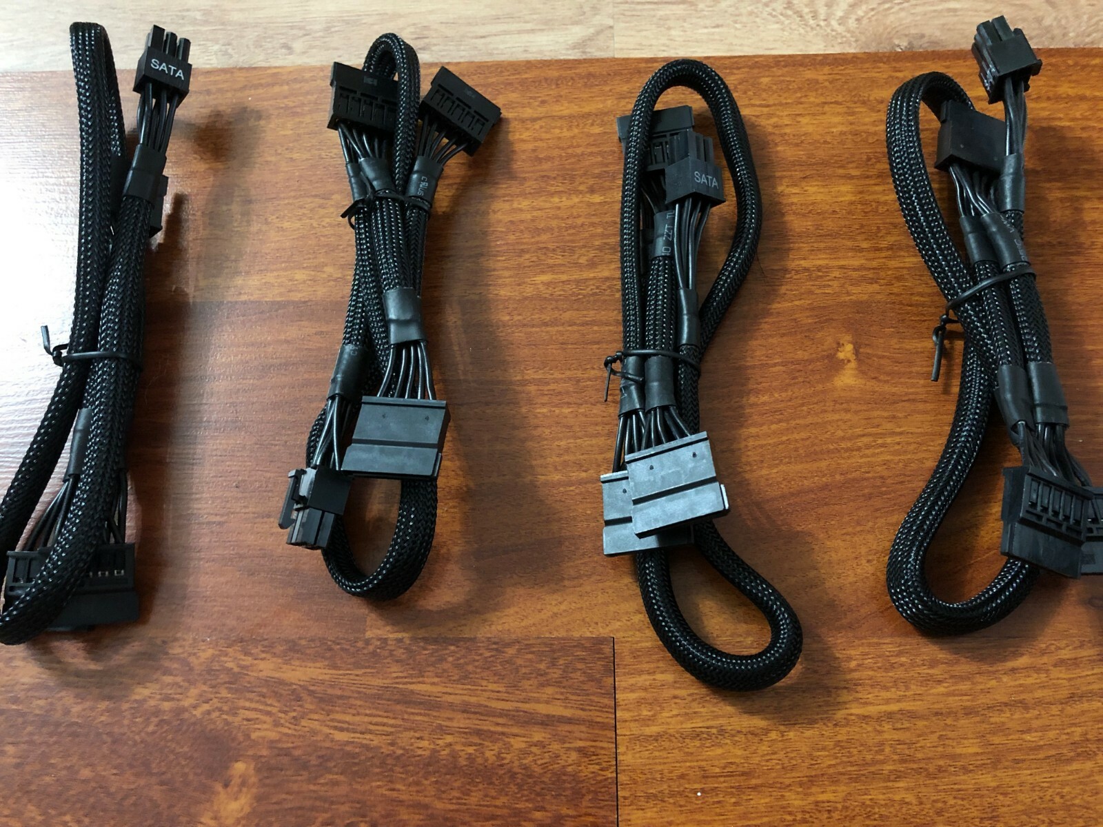 LOT 4 pcs  Original 6 pin  to 3x SATA DRIVER POWER cable , FAST SHIPPING EVGA