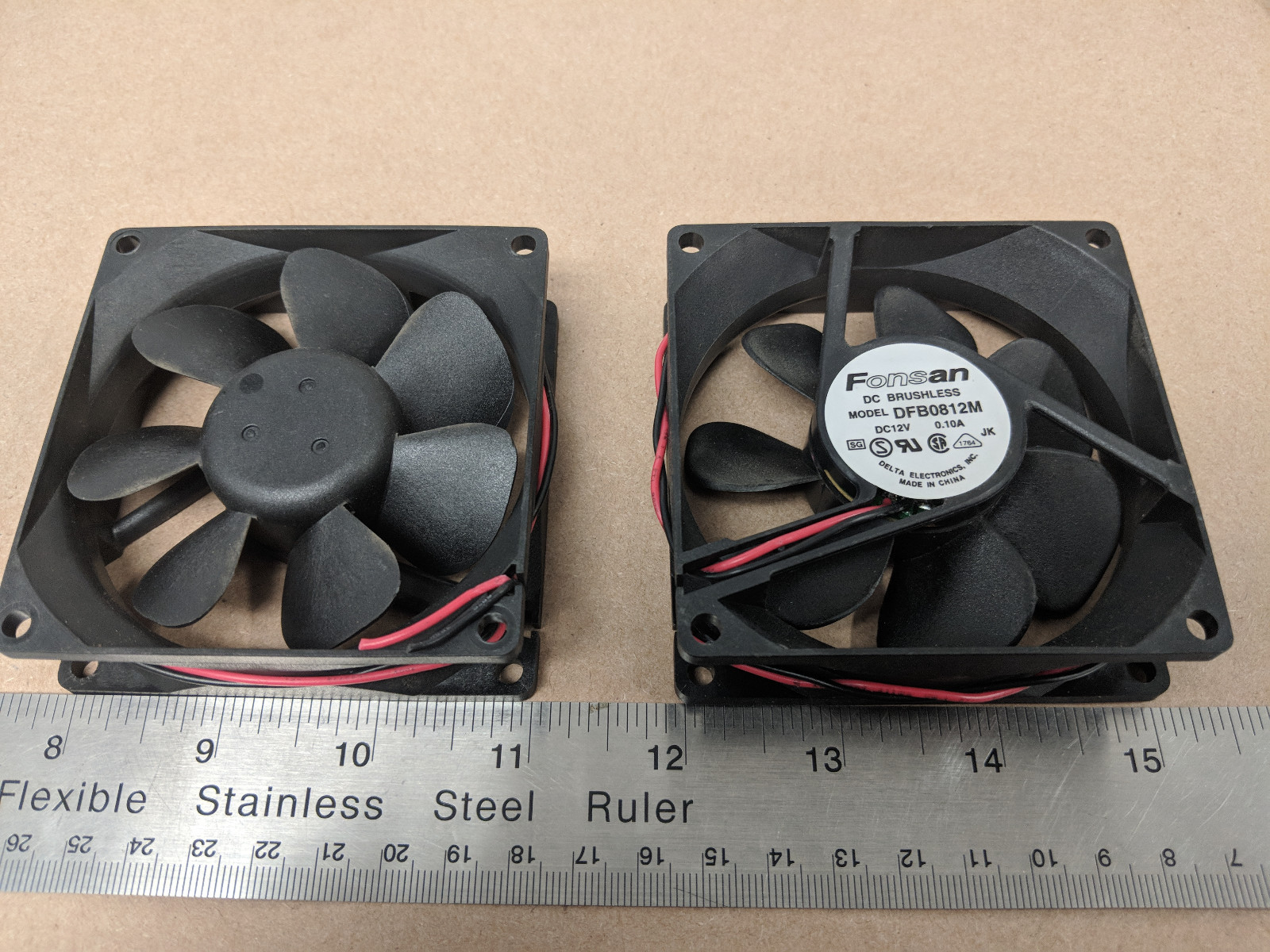FONSAN DC MODEL DFB0812M BRUSHLESS 12V 0.10A FAN BY DELTA LOTS OF 2