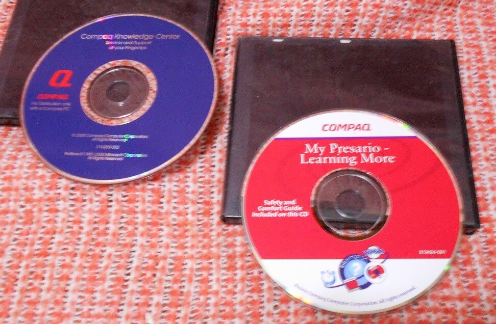 Lot of 2: Compaq My Presario Learning + Knowledge Center (2000) CD Computer Util