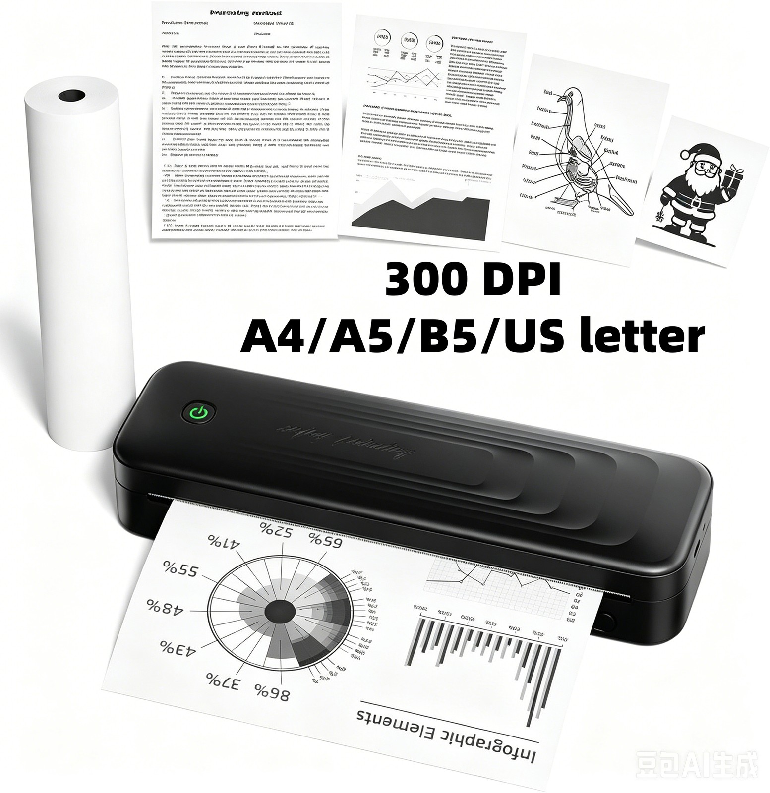 Phomemo A4 Portable Printer Wireless Bluetooth Printer Travel Android iOS lot