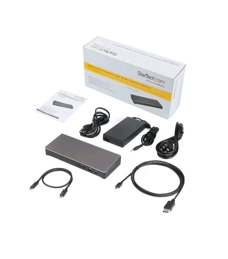 StarTech Dual 4K Monitor Thunderbolt 3 Laptop Dock TB3DOCK2DPPD 