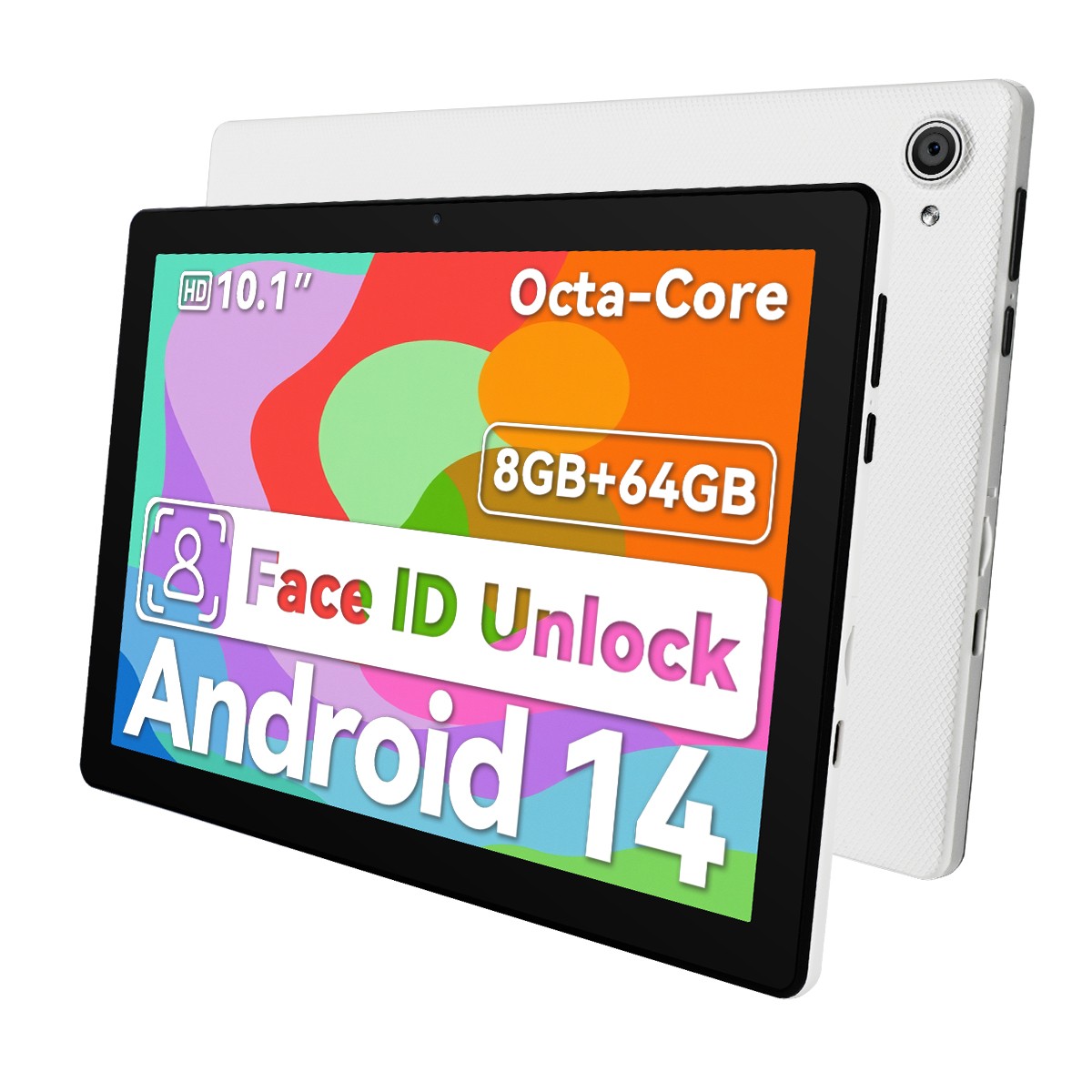 2025 Tablet 10.1" Android 14 Tablet 8+64GB Octa Core 1280×800 HD IPS WIFI Touch