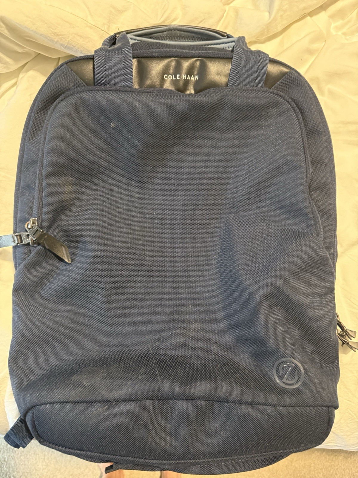 Cole Haan ZERØGRAND Navy Blue Nylon Padded Backpack