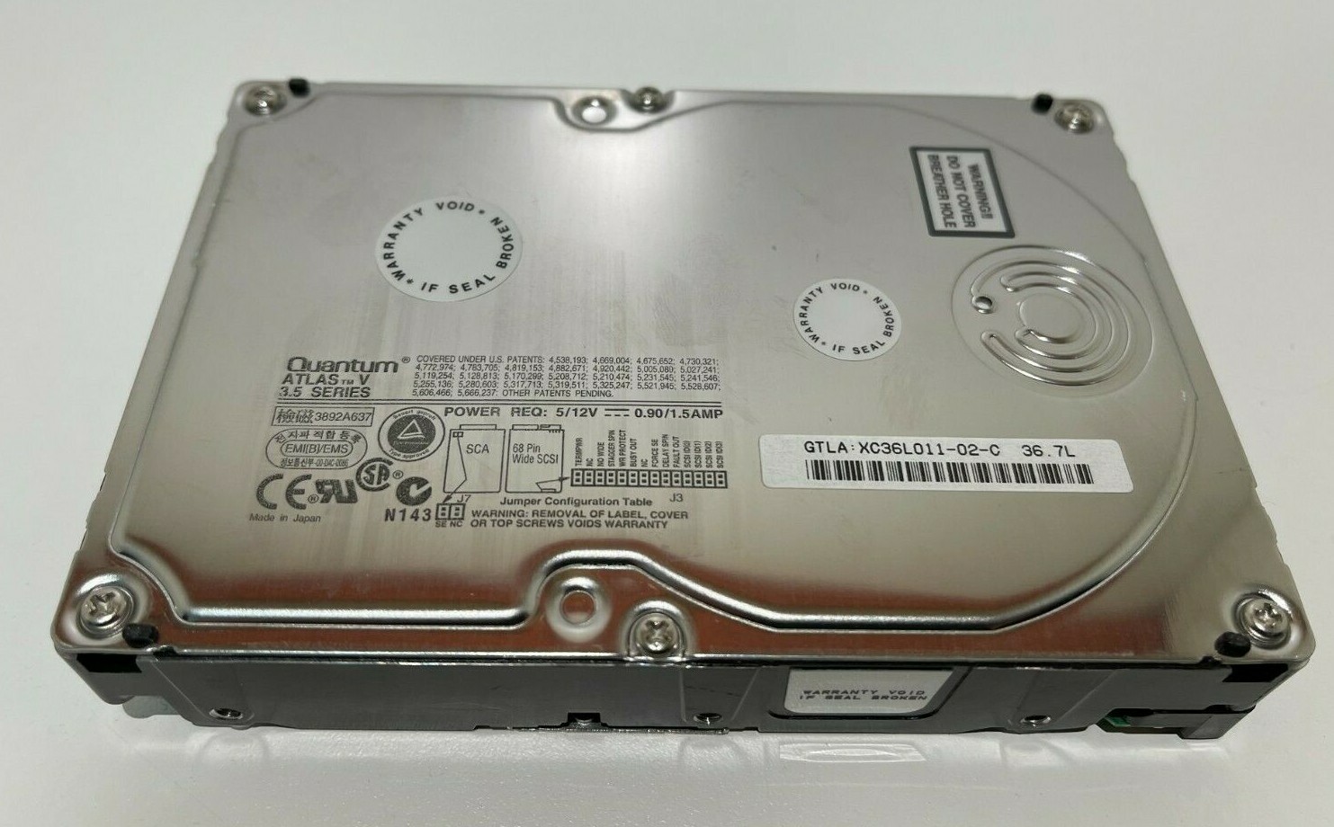Quantum Atlas V 3.5 Series SXC2 3080 68-Pin XC36L011