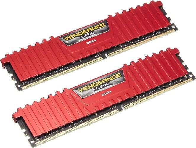 Corsair CMK32GX4M4Z4000C18R Vengeance LPX 32GB 4x8GB DDR4 4000MHz Memory Red RAM