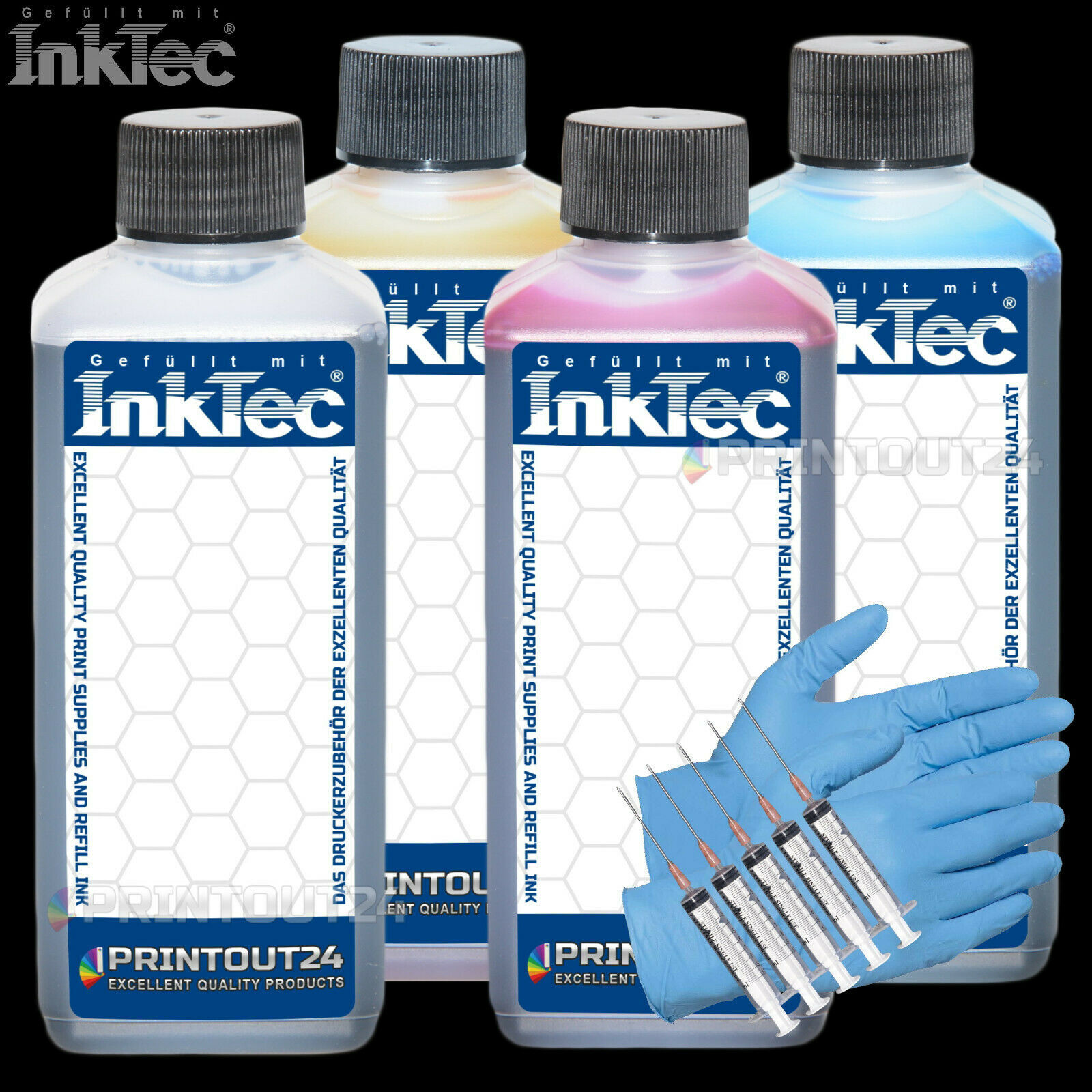 4X 0.5L InkTec® Printer Refill Ink For HP 31 32 HP31 HP32 BK Y M C