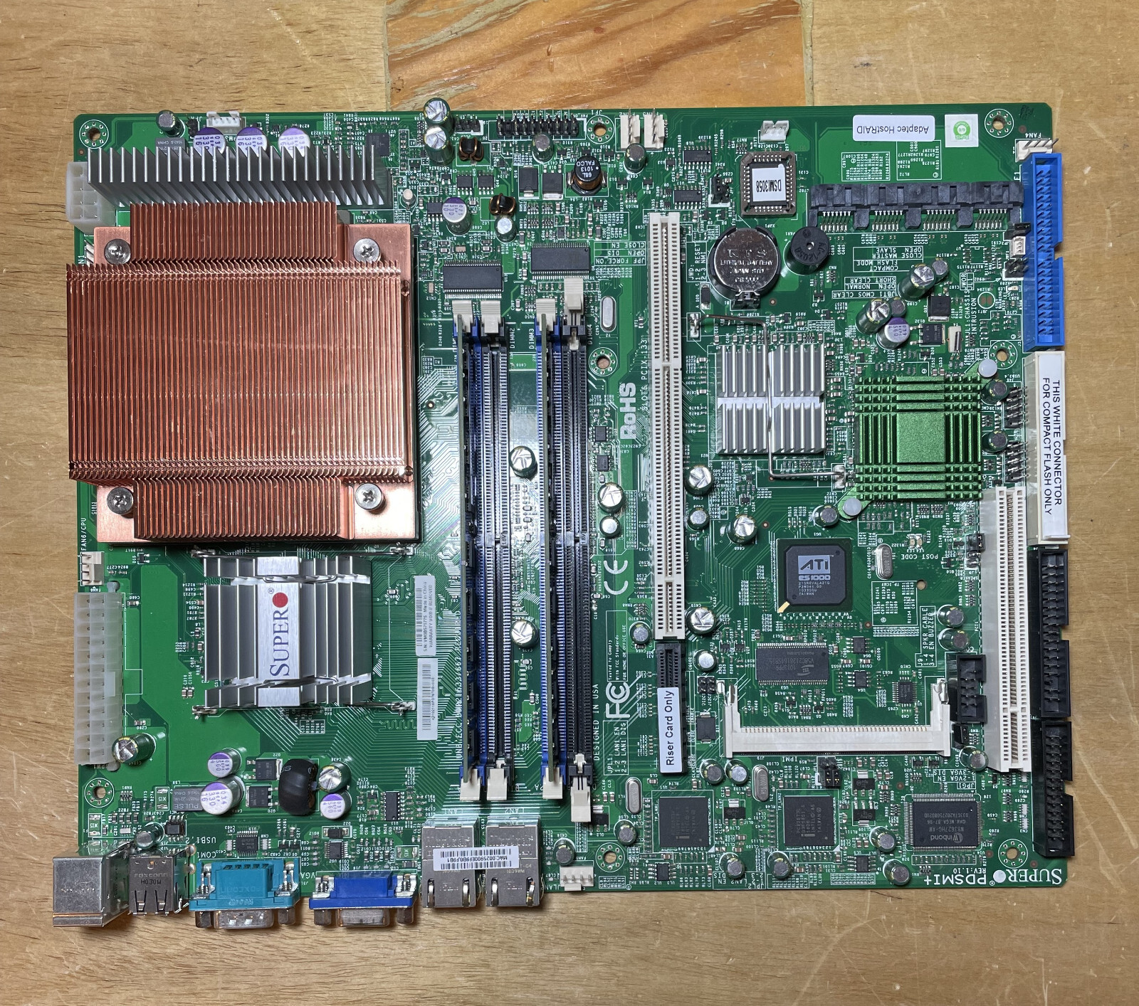 Supermicro PDSMi+ Socket 775 Motherboard  Dual Intel LAN 1GB RAM w/ I/O Shield