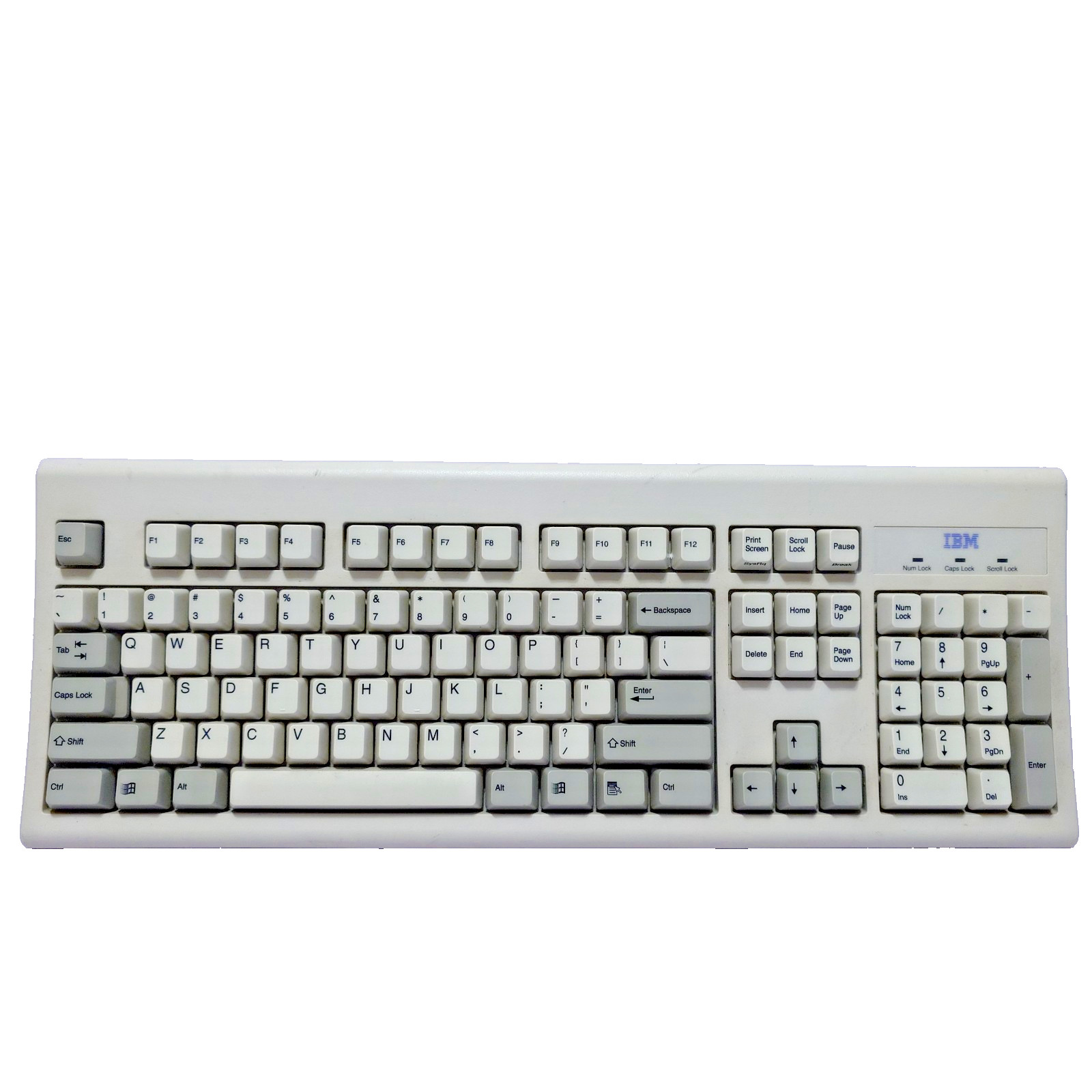 ⭐ IBM KB-8923 07H0666 Vintage 1997 Full-Size QWERTY PS/2 Keyboard Tested Working