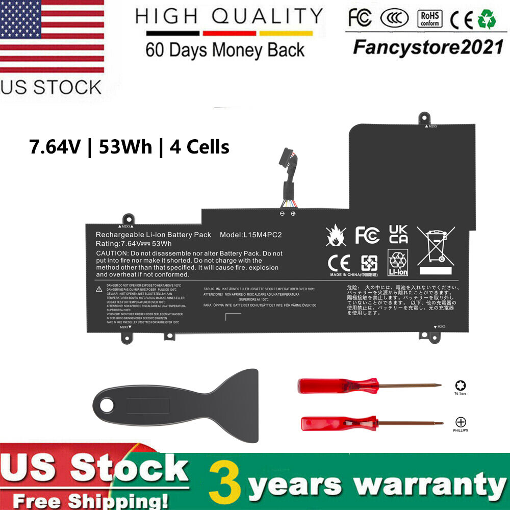 New Battery For Lenovo Yoga 710-15ISK 710-14IKB 710-15IKB  L15M4PC2 L15L4PC2 US