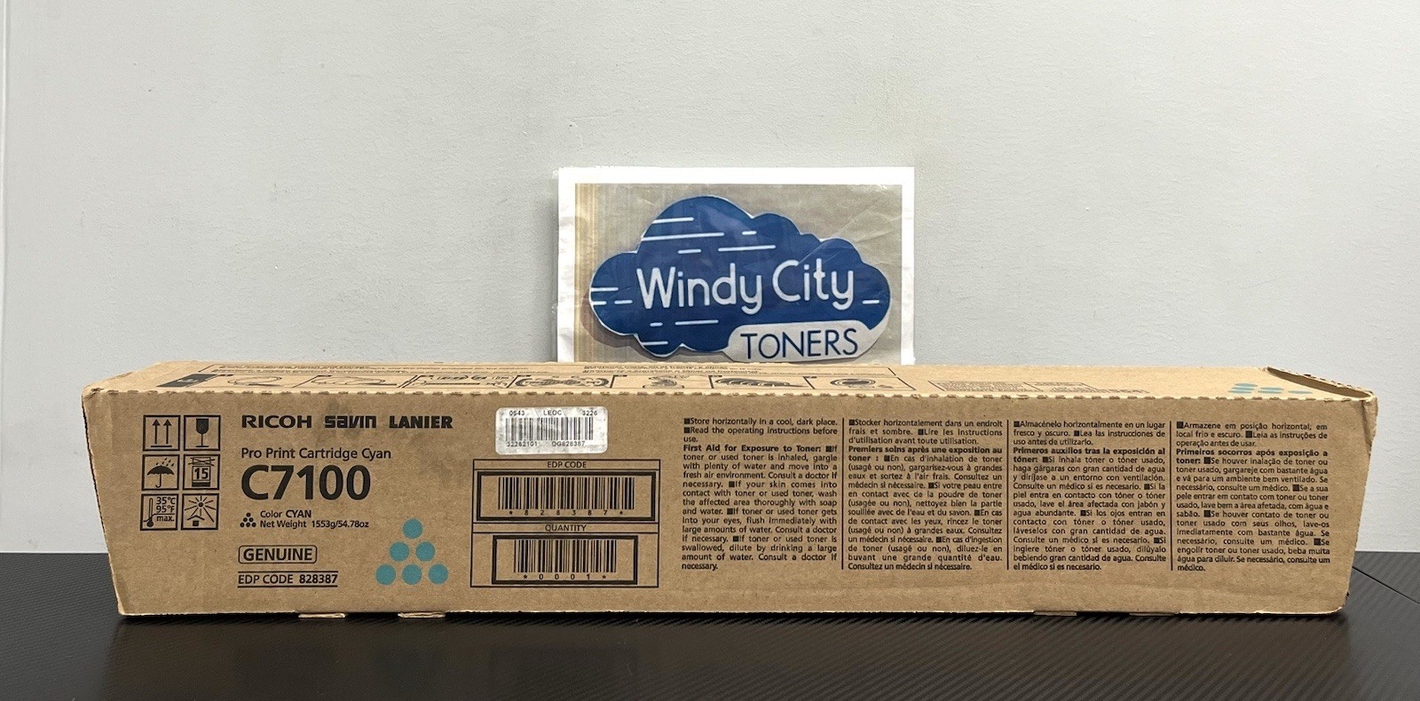 Genuine Ricoh Savin Lanier 828387 Cyan Toner 45K page for C7100/C7110 OEM New