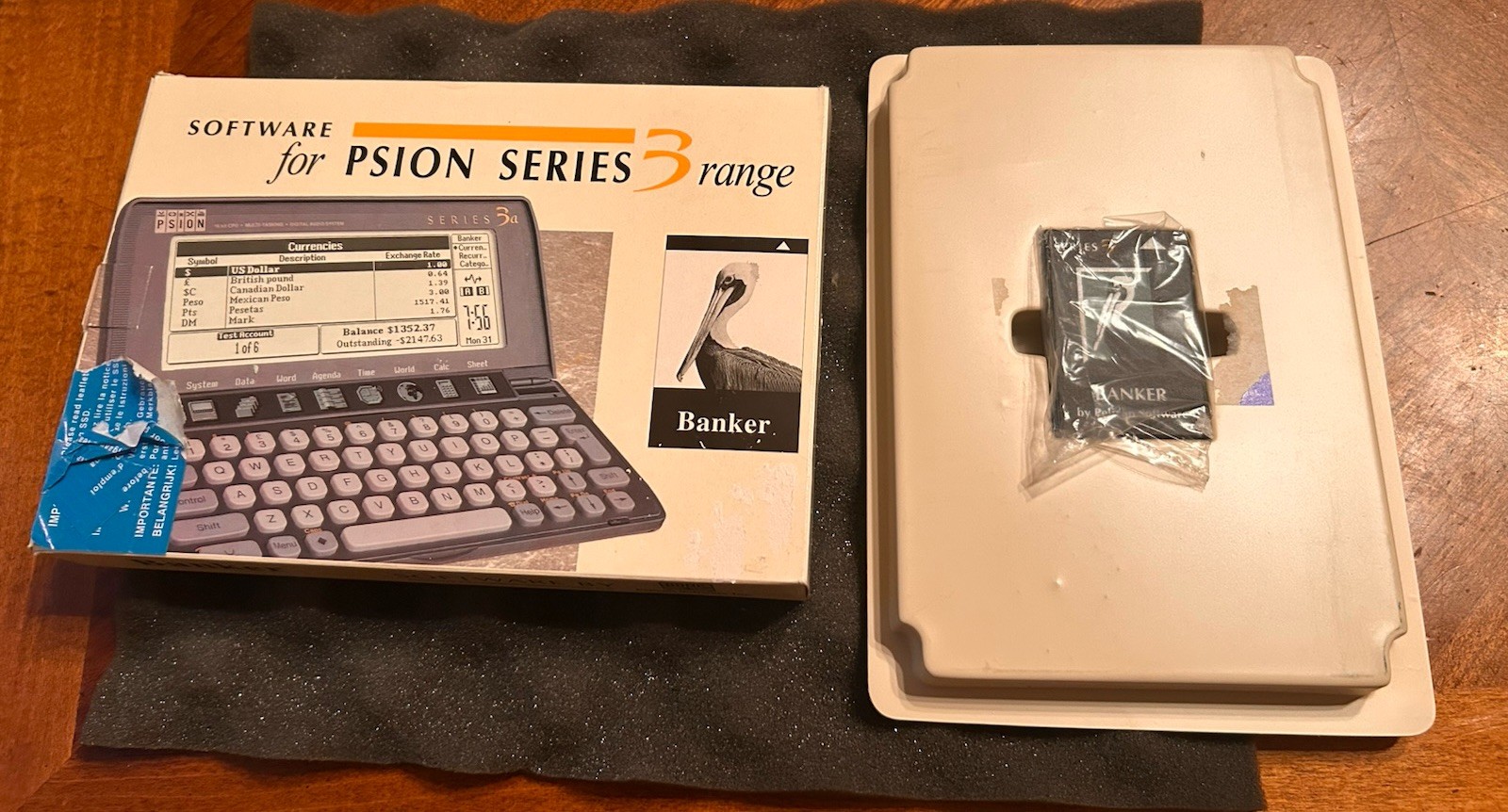 Psion Series 3a Banker Personal Finance Pelican Software SSD Boxed 1995 Rare