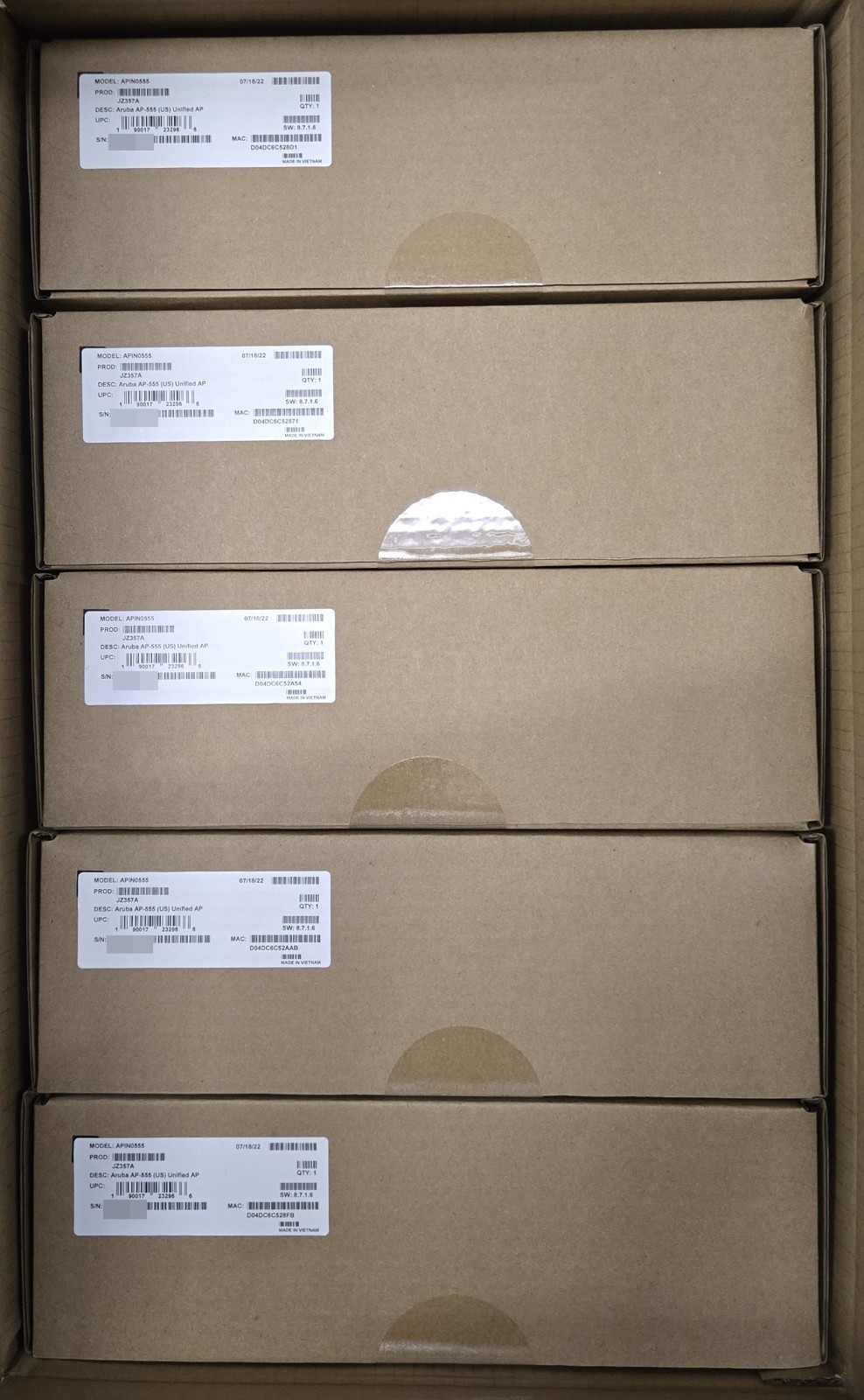 NEW HPE Aruba AP-555 (US) 802.11ax WiFi 6 Unified Campus Access Point AP JZ357A