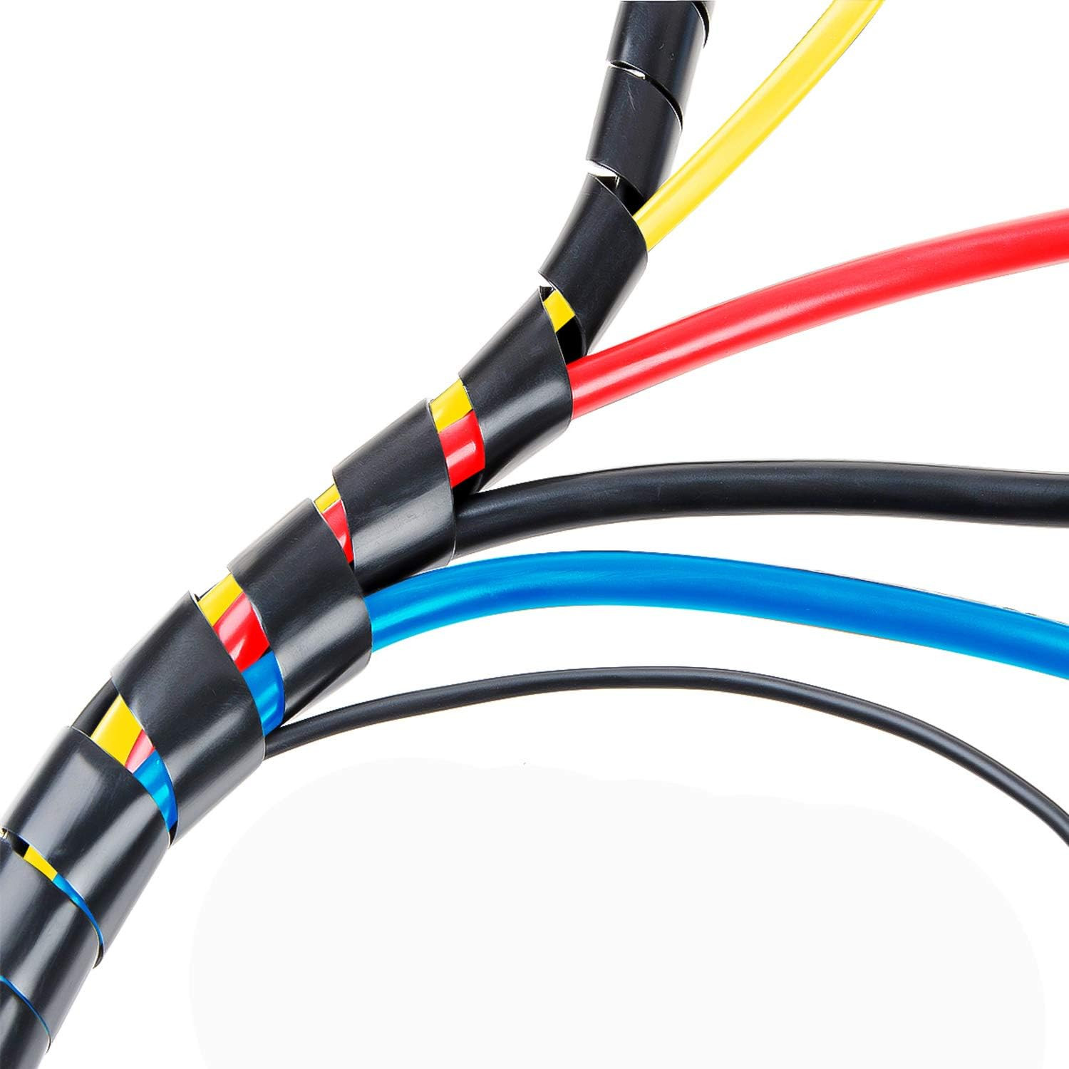 20Ft 1/2" Spiral Cable Wrap 12mm Cord for Computer Electrical Wire Organizer