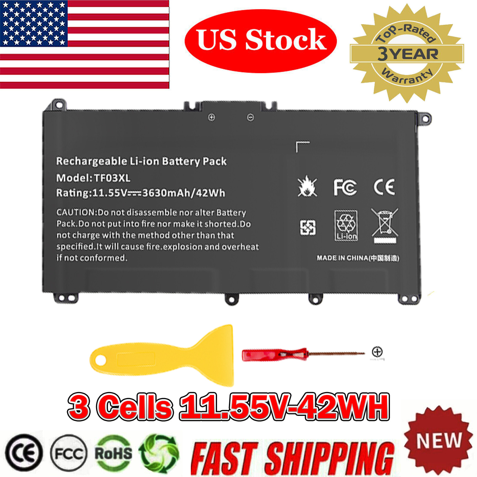 TF03XL Battery For HP Pavilion 15-CC 15-CD 17-AR HSTNN-LB7L 920070-855 TPN-Q192