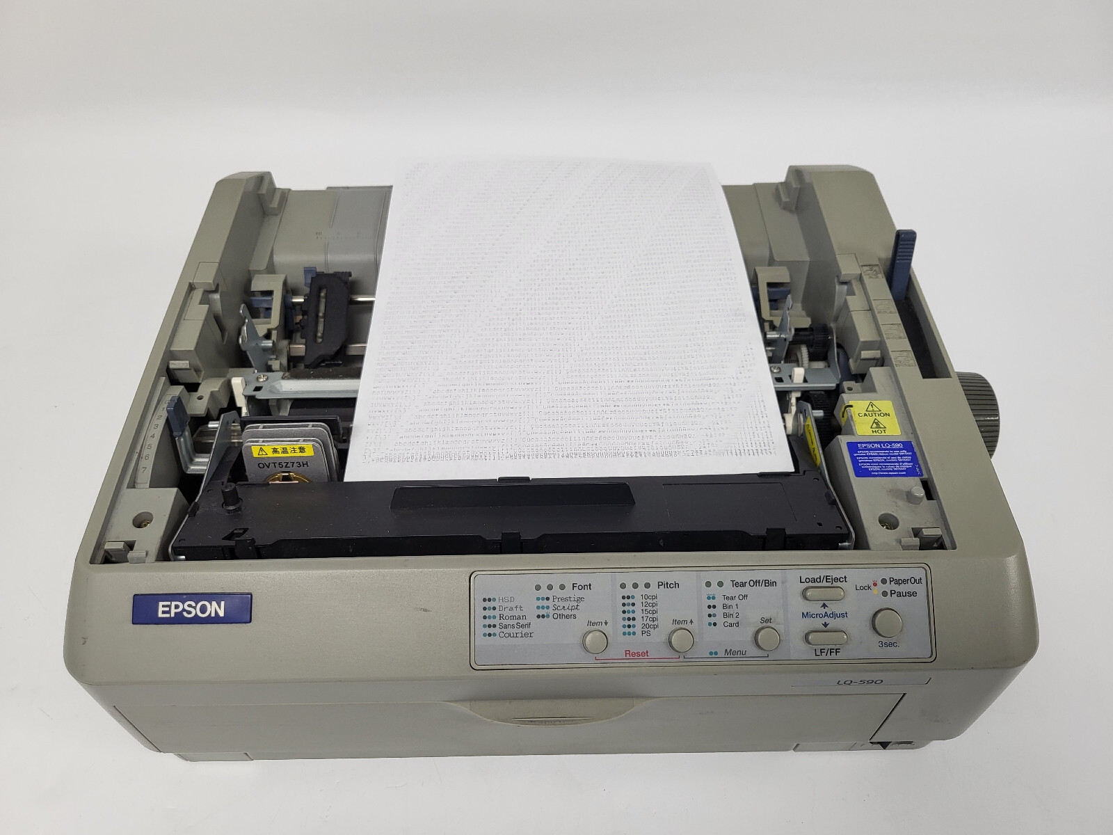 Epson LQ-590 Dot Matrix 24-Pin Printer Parts (Prints Poor, Missing: Eject, Tray)