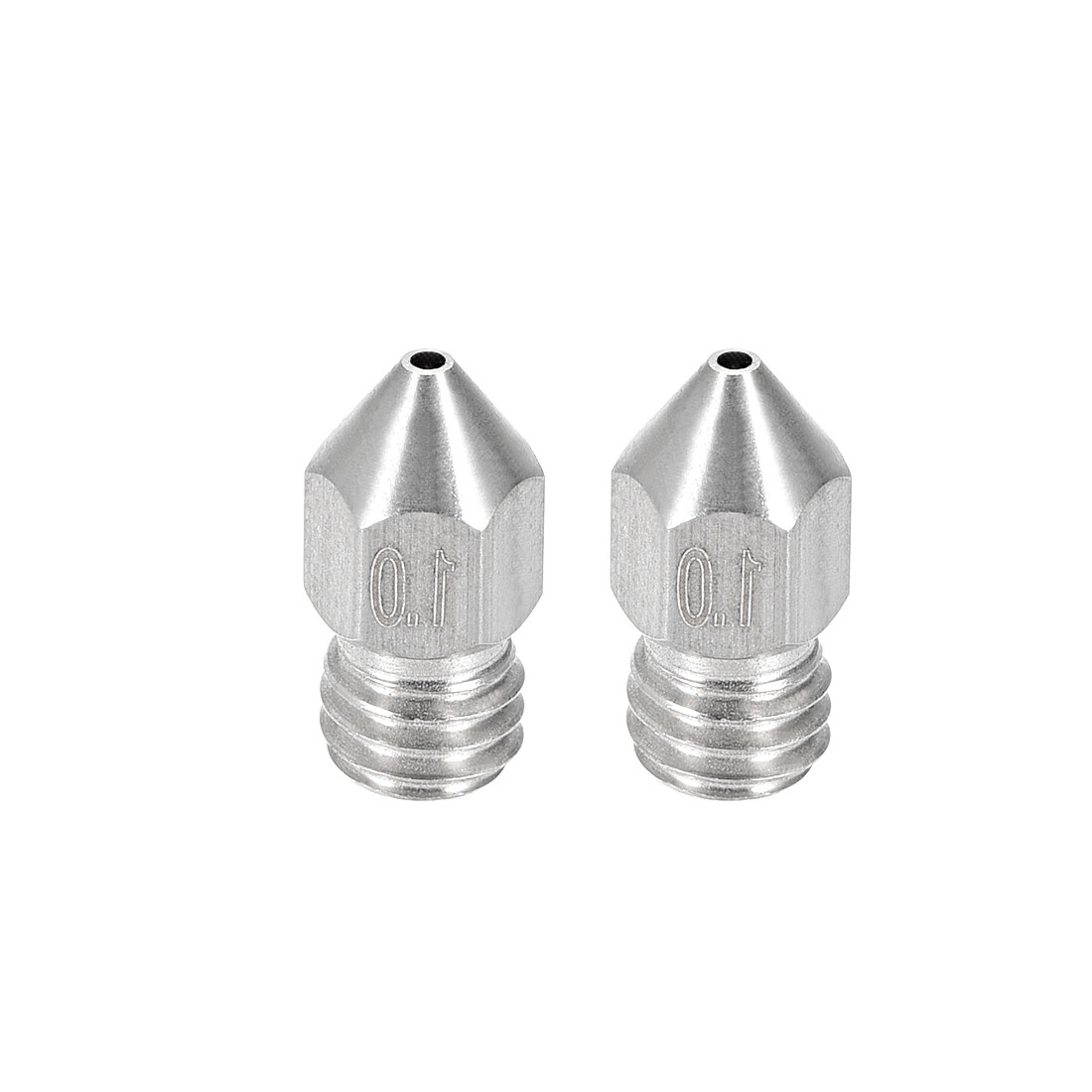2pcs 1mm 3D Printer Nozzle, Fit for MK8 for 1.75mm Filament Stainless Steel