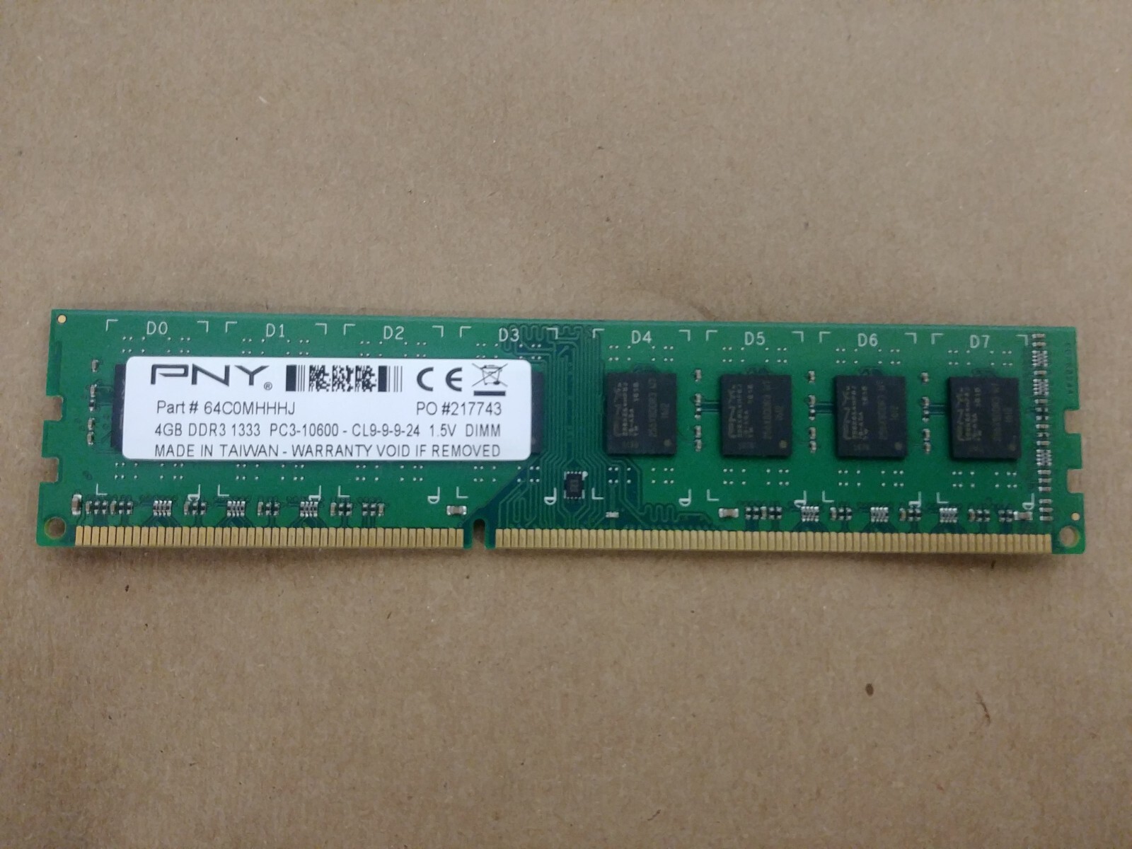 4GB DDR3 133- PC3-10600 Desktop Memory Ram DELL HP LENOVO ACER 64COMHHHJ tested